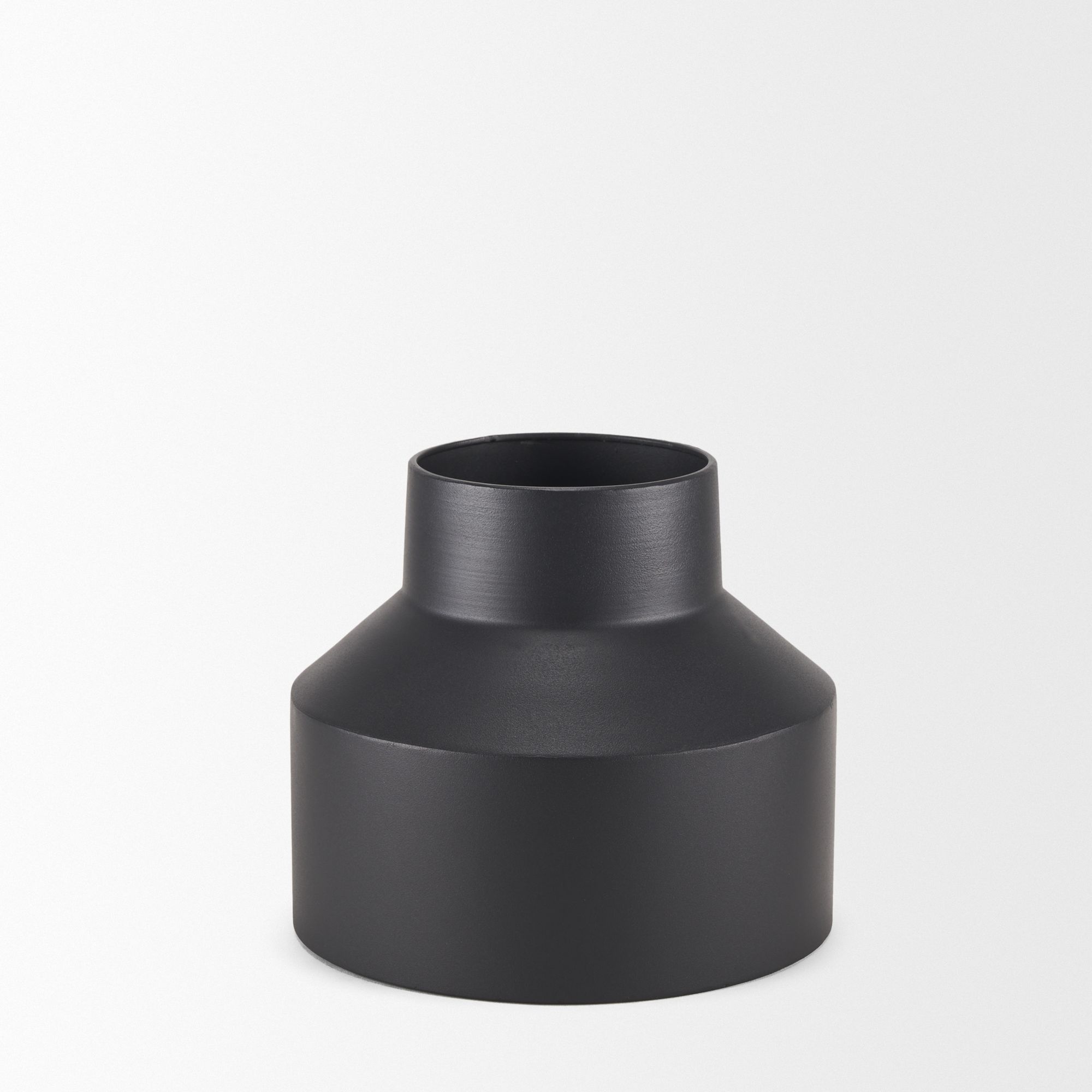Mercana Tosca Medium Metal Vase - Black