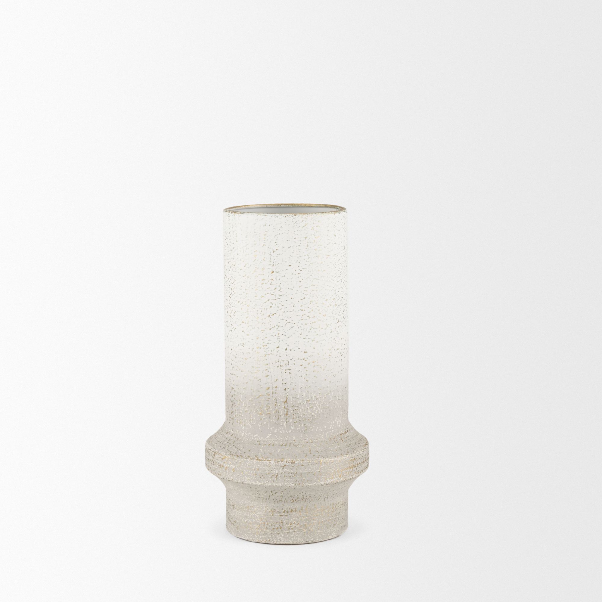 Mercana Tovah Small Textured Vase - White