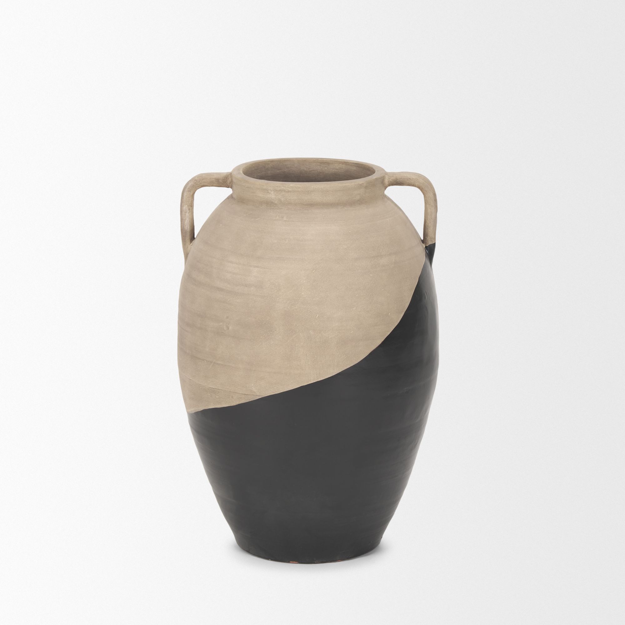 Mercana Tully Short Floor Vase - Black, Ceramic