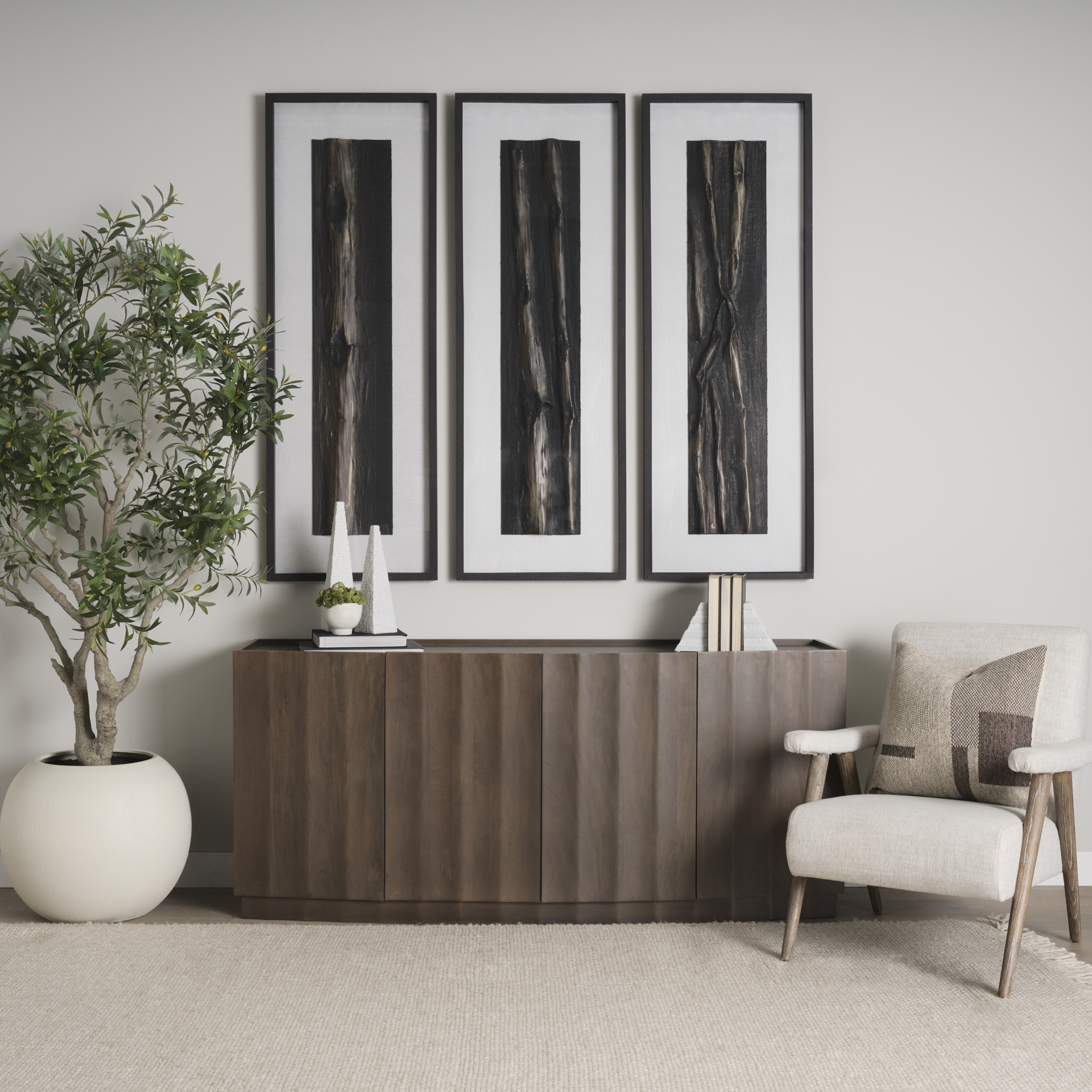 Mercana - Swanson Sideboard in Brown, Solid Wood