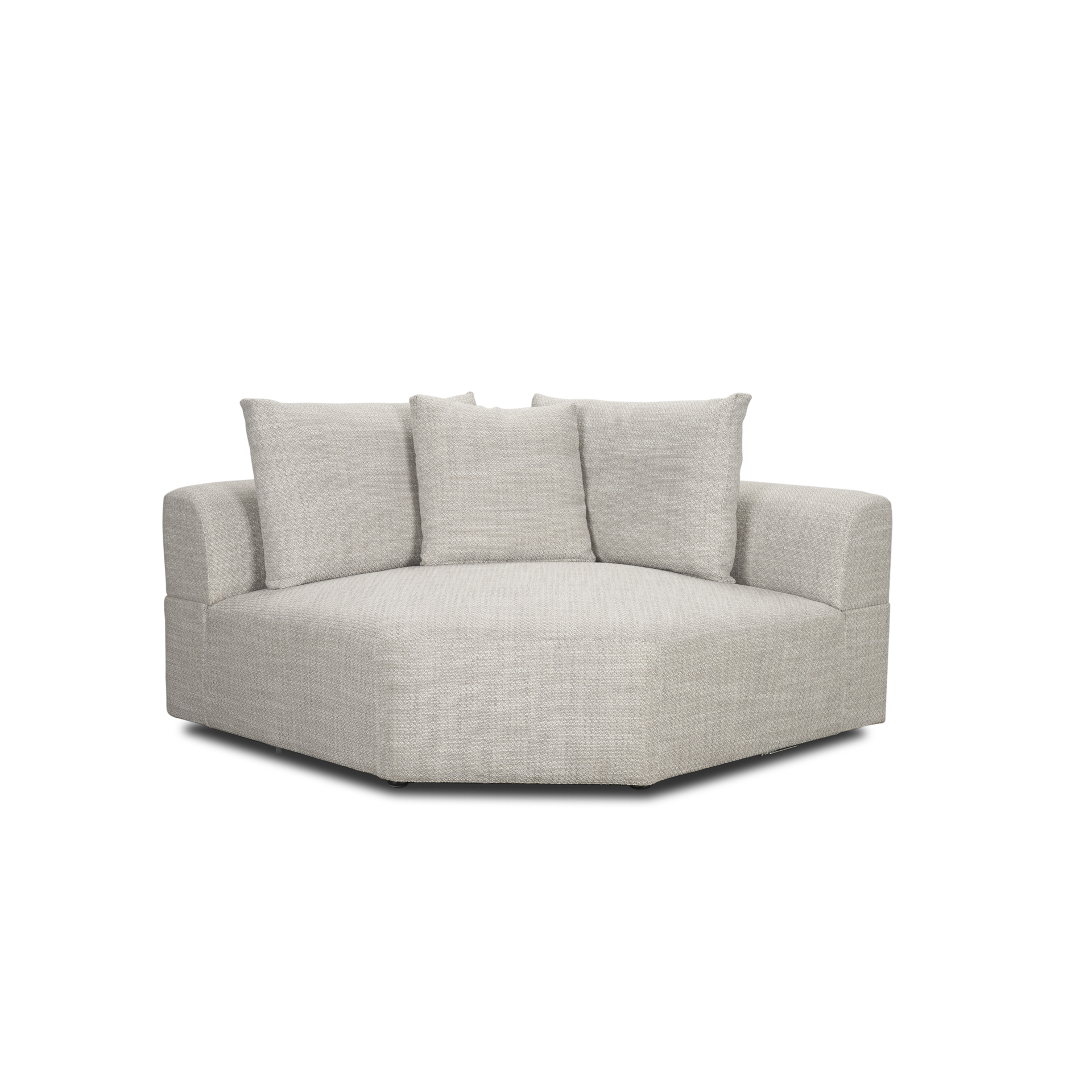 Mercana Warner 3 Piece Sectional with Corner Piece - Gray, Set C