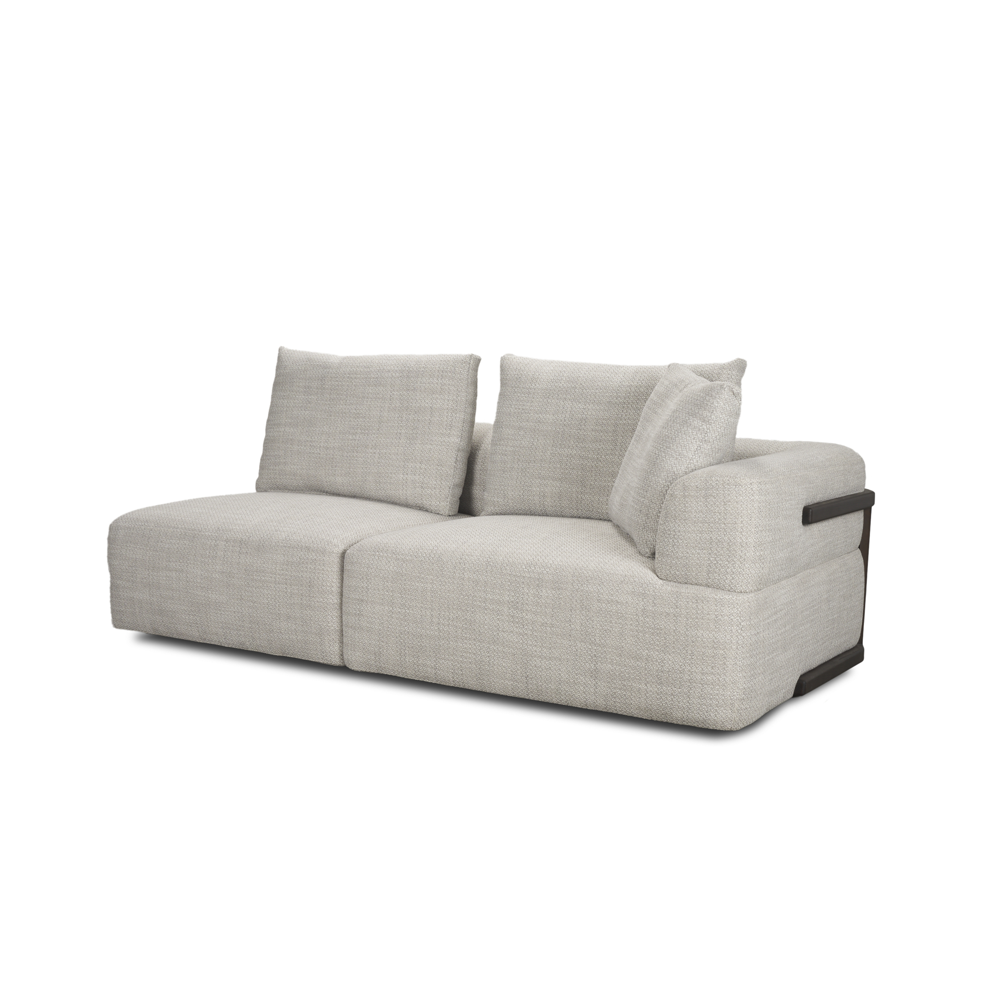 Mercana Warner 3 Piece Sectional with Corner Piece - Gray, Set D