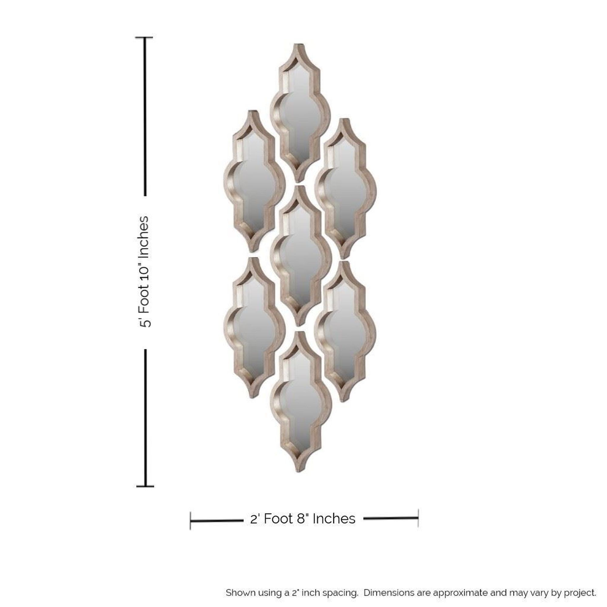 Mercana Tamanar I Mirror Collection (Set of 7) - Silver