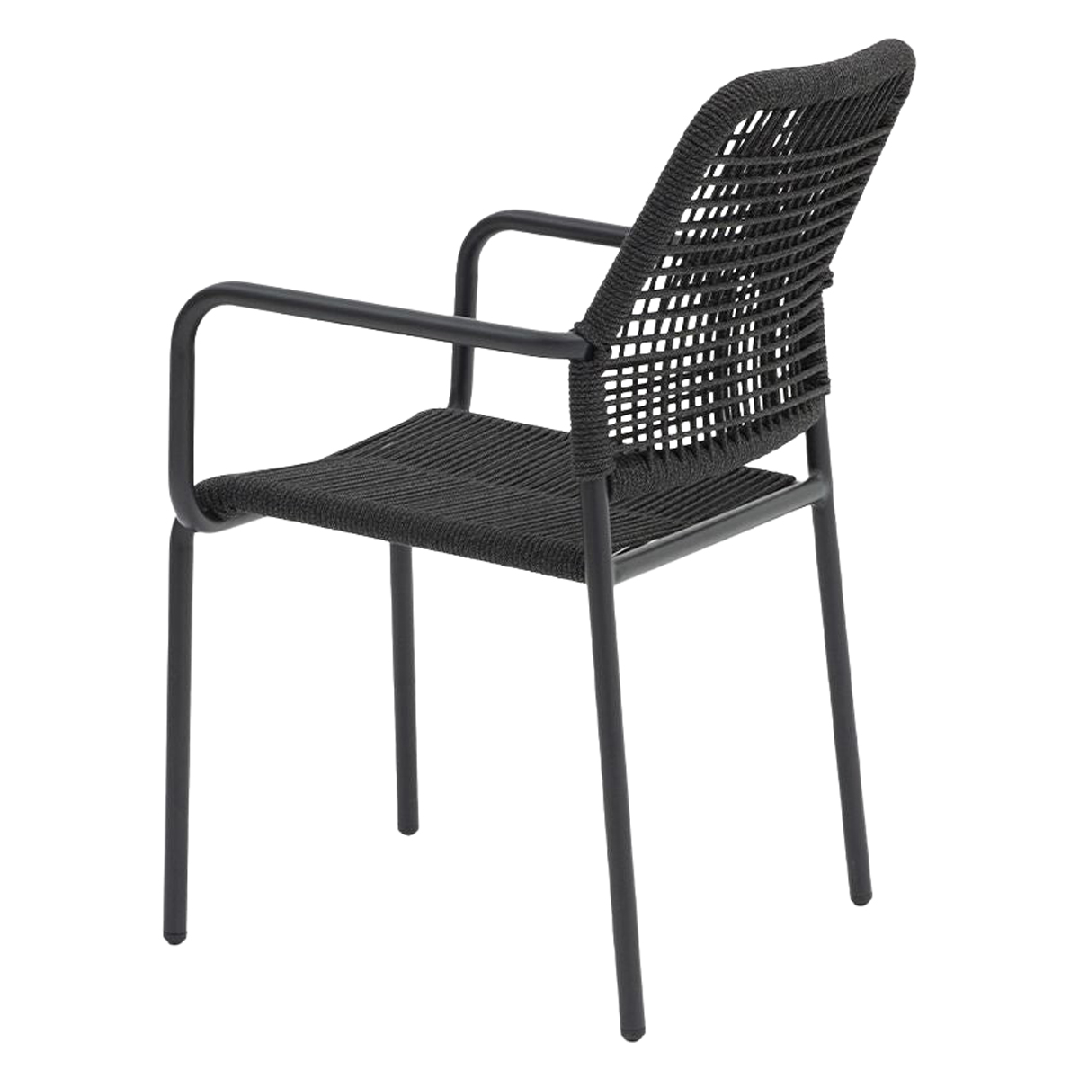 Mobital - Castile Dining Armchair in Coal Black Rope