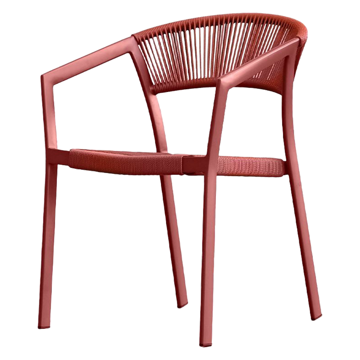 Mobital Soria Dining Armchair - Ruby Red Poly Rope