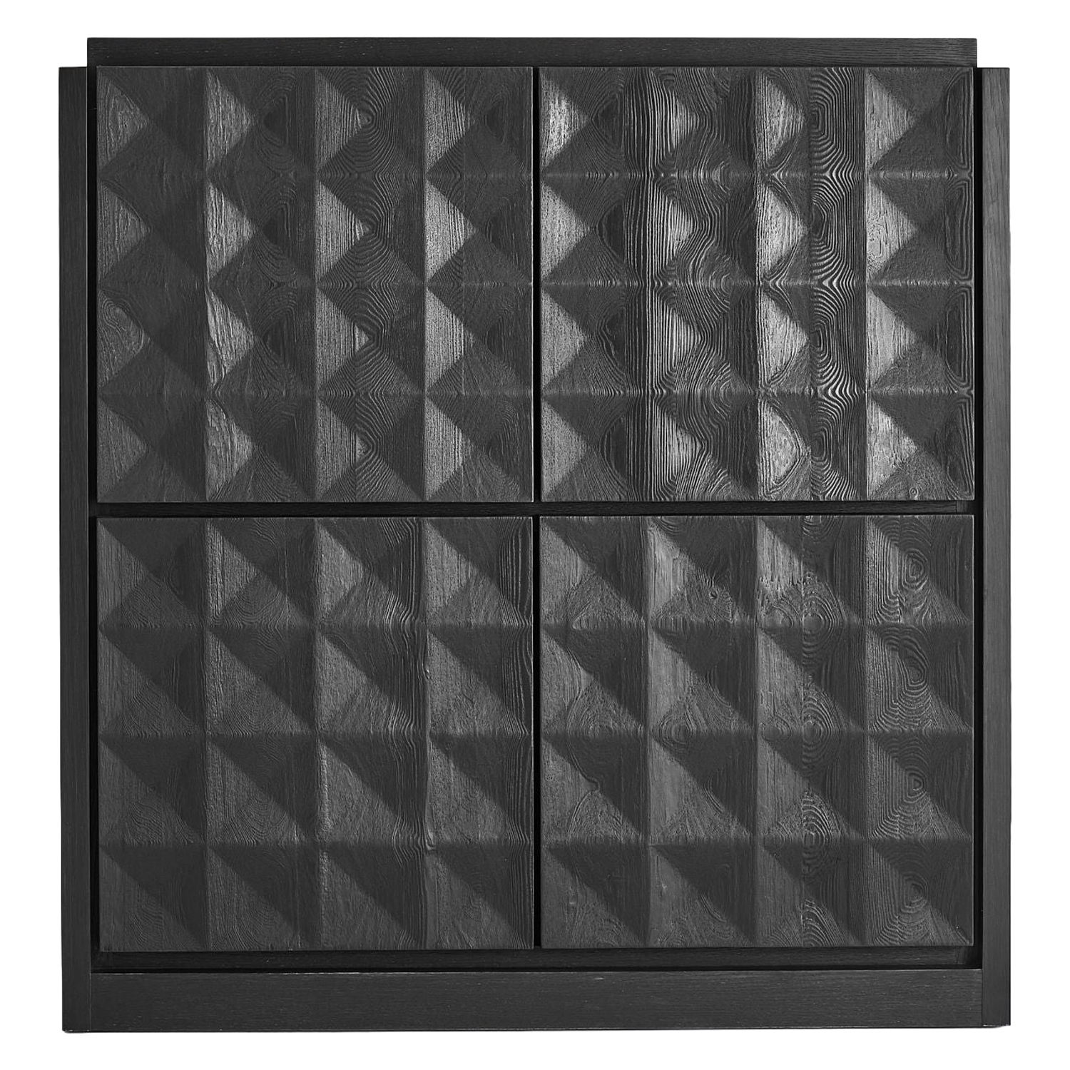 Mobital - Moss Sideboard Tall in Matte Black Oak