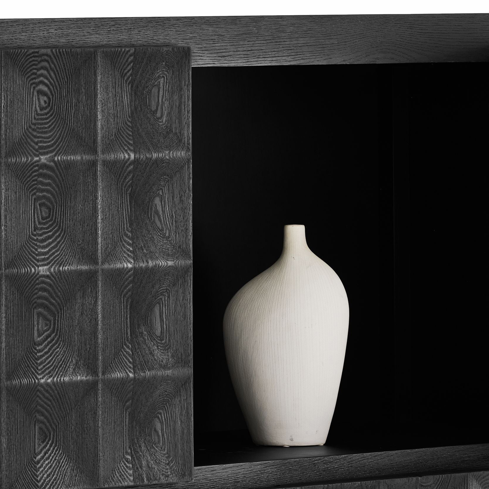 Mobital - Moss Sideboard Tall in Matte Black Oak