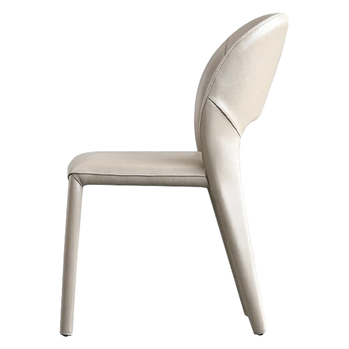 Mobital Bosco Dining Chair - Studio Taupe Pebbled Leather