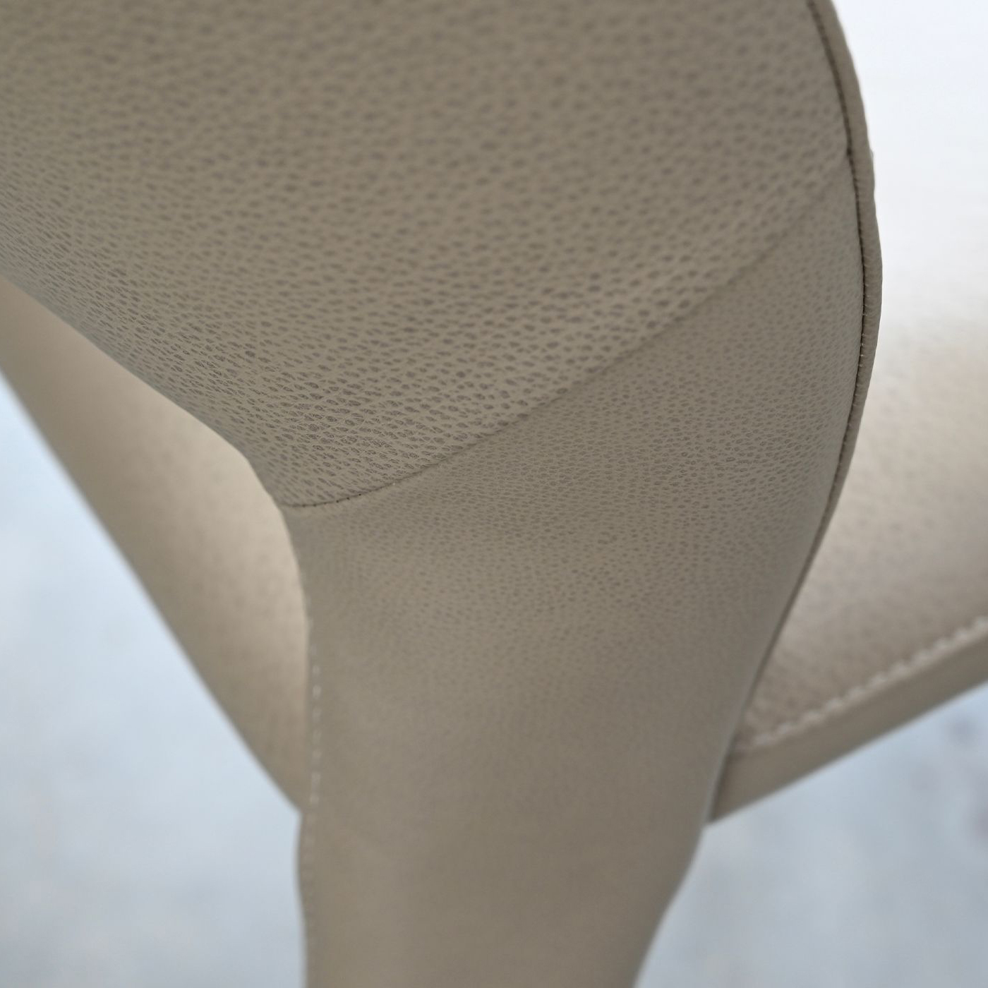 Mobital Bosco Dining Chair - Studio Taupe Pebbled Leather