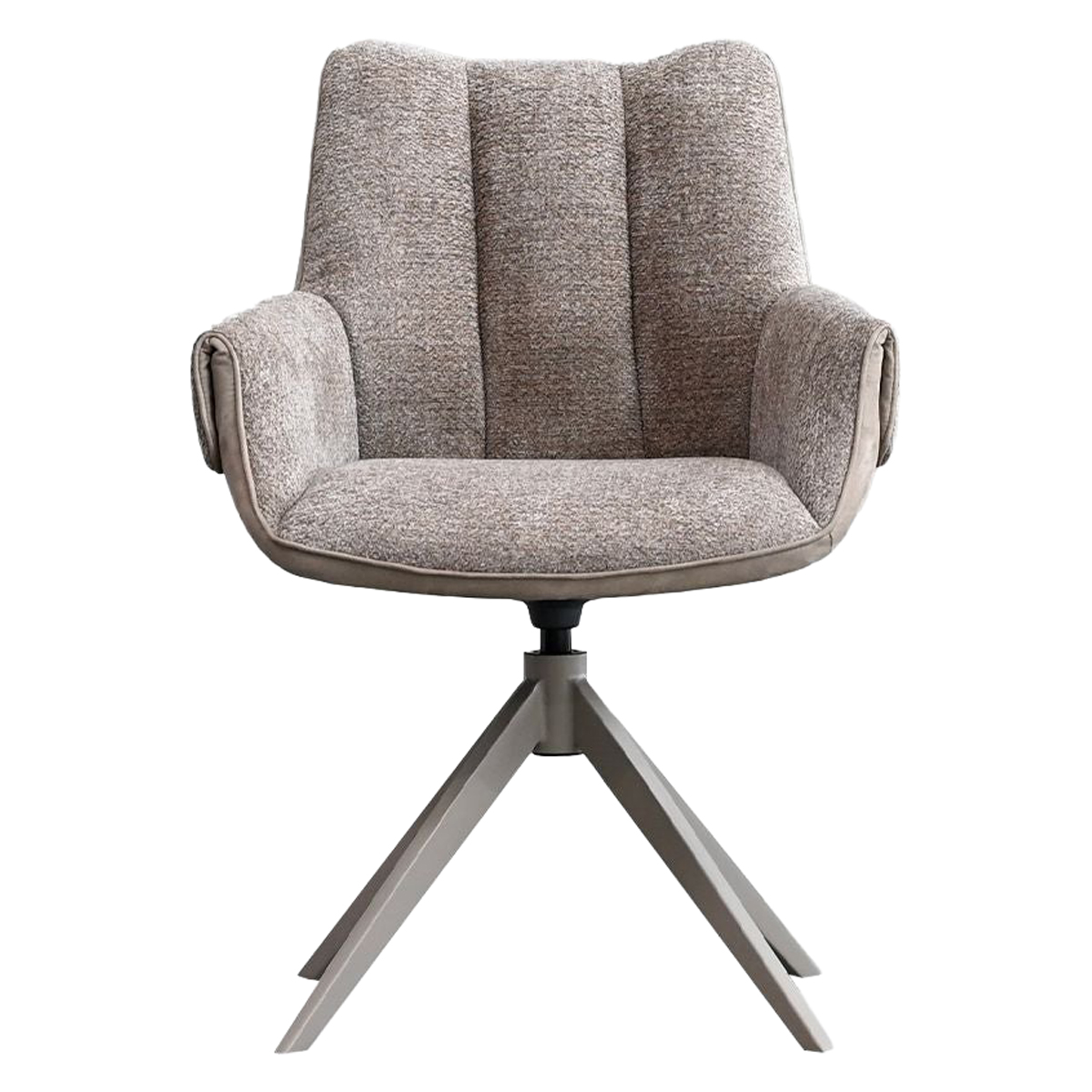Mobital - Espara Dining Chair in Avena Oat Alcantara/ Alpaca Chenille