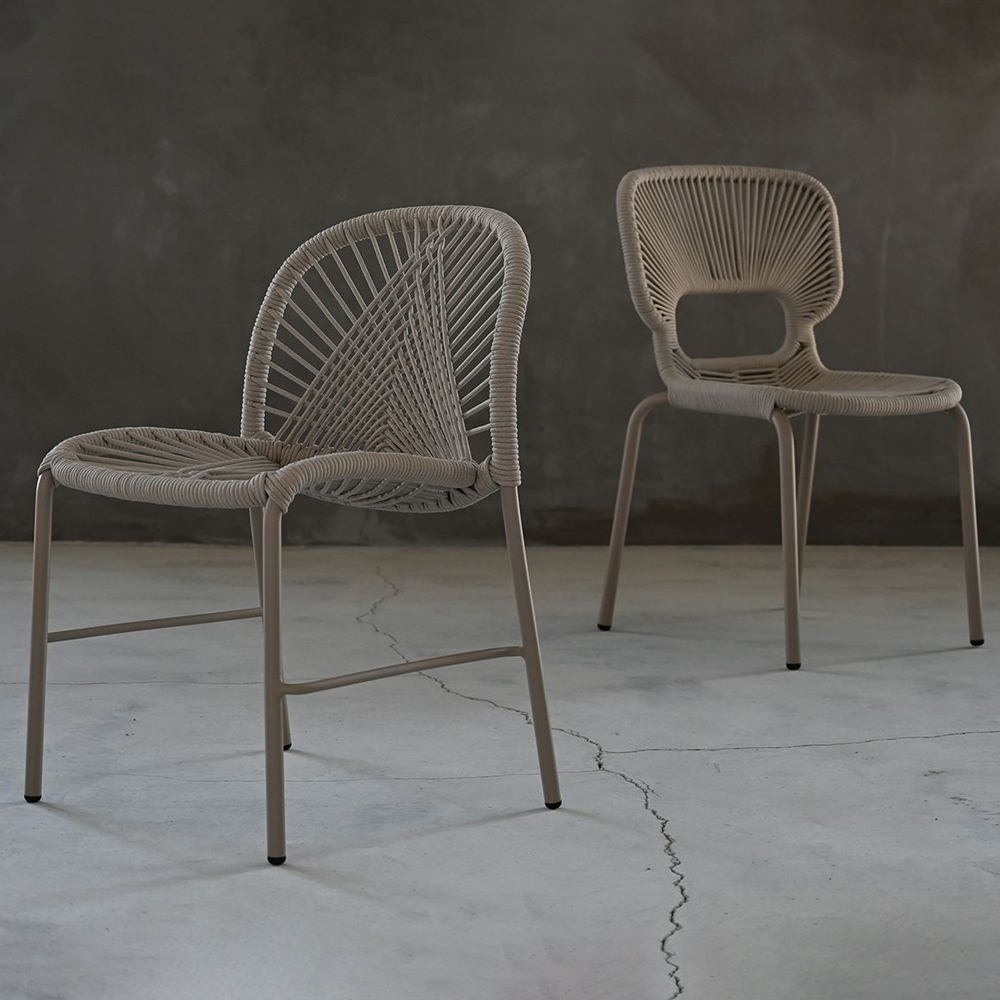 Mobital - Kamari Indoor/Outdoor Dining Chair Stackable in Taupe