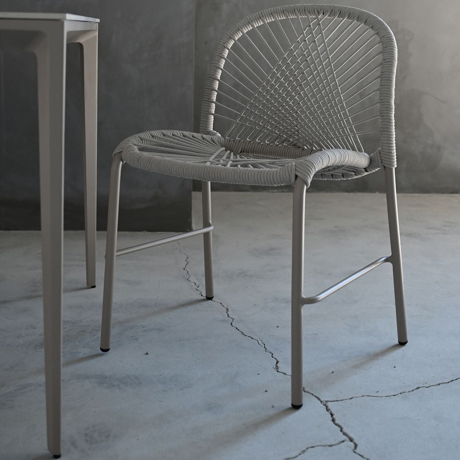 Mobital - Kamari Indoor/Outdoor Dining Chair Stackable in Taupe