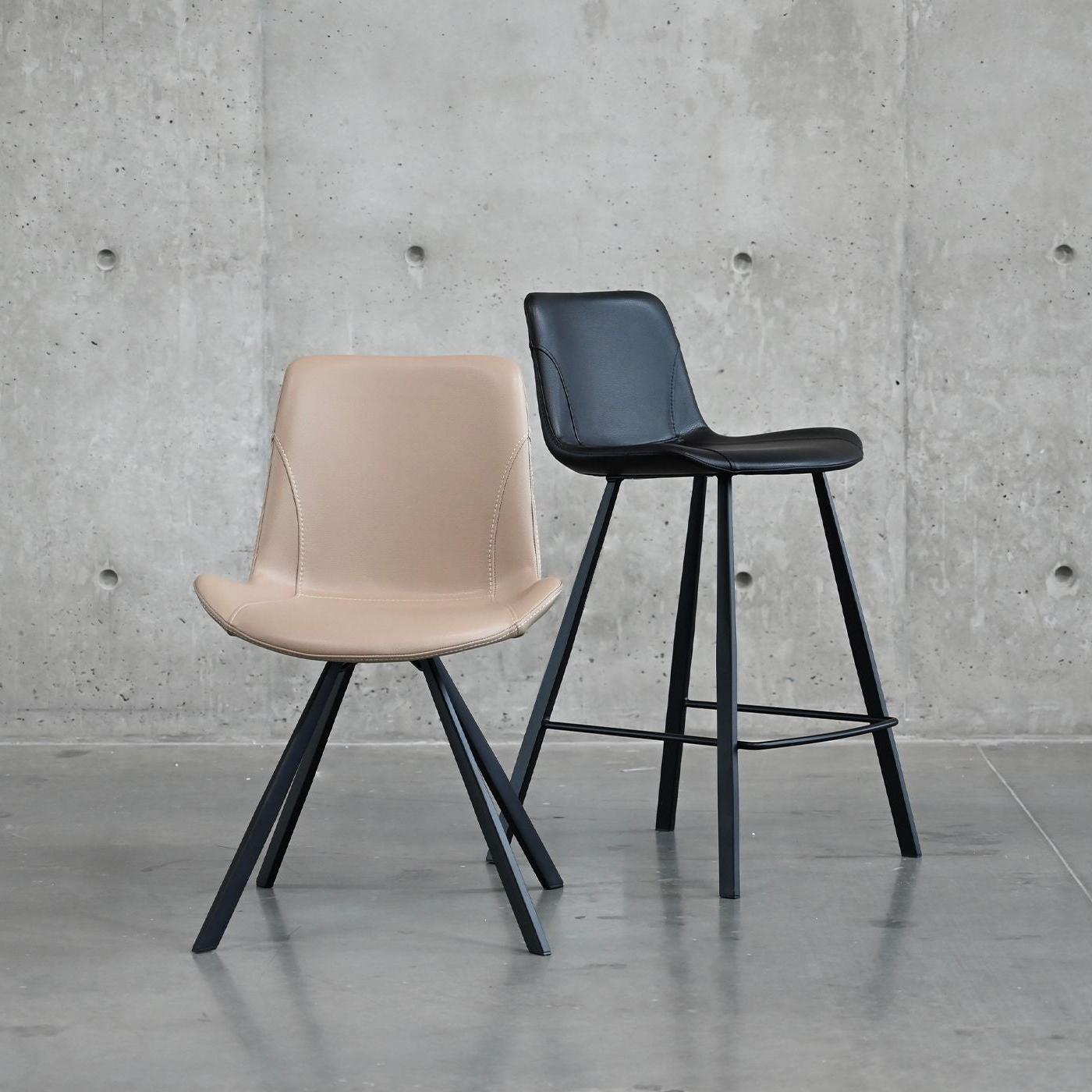 Mobital - Billy Counter Stool in Pebbled Black