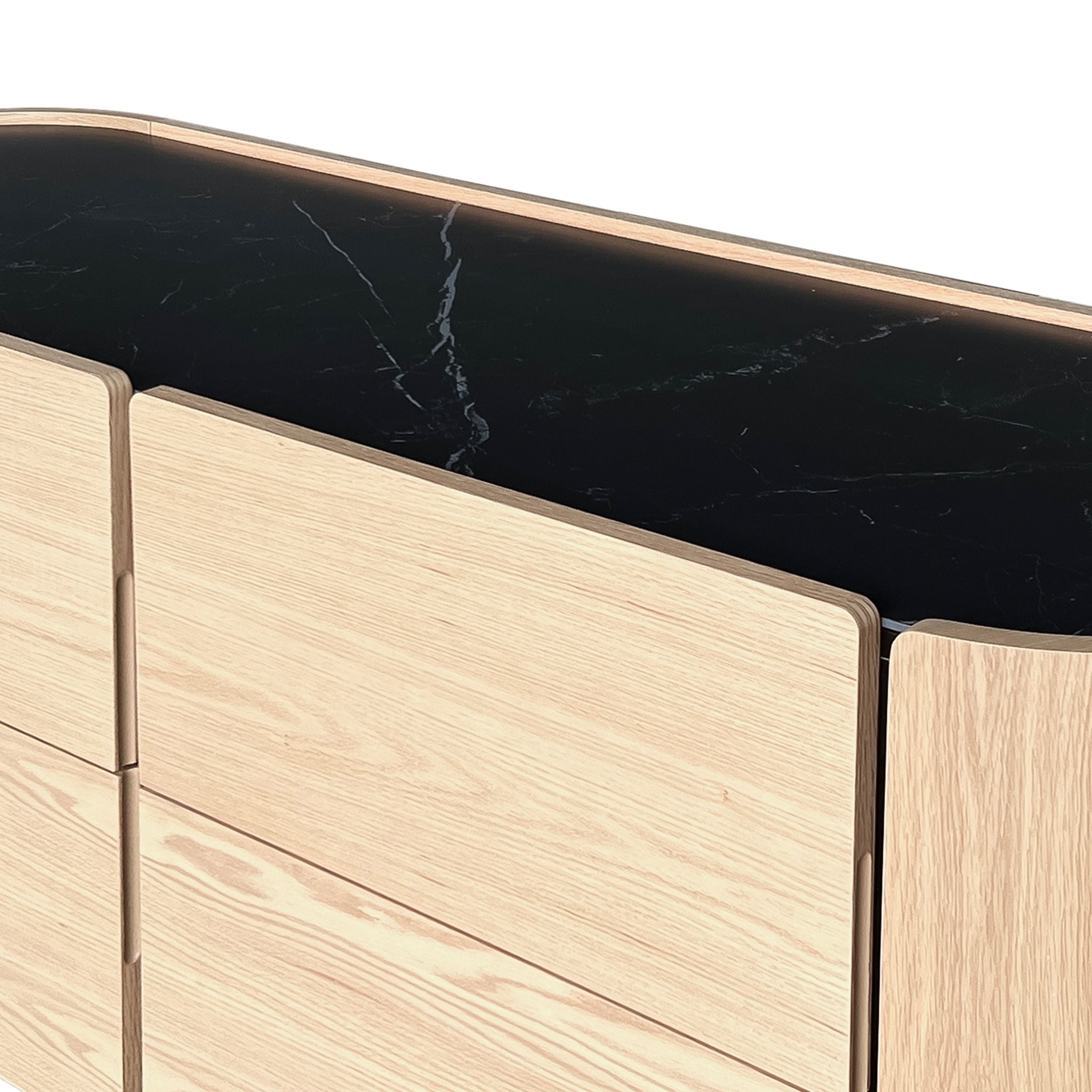 Mobital Burrow Double Dresser 4- Drawers - White Oak