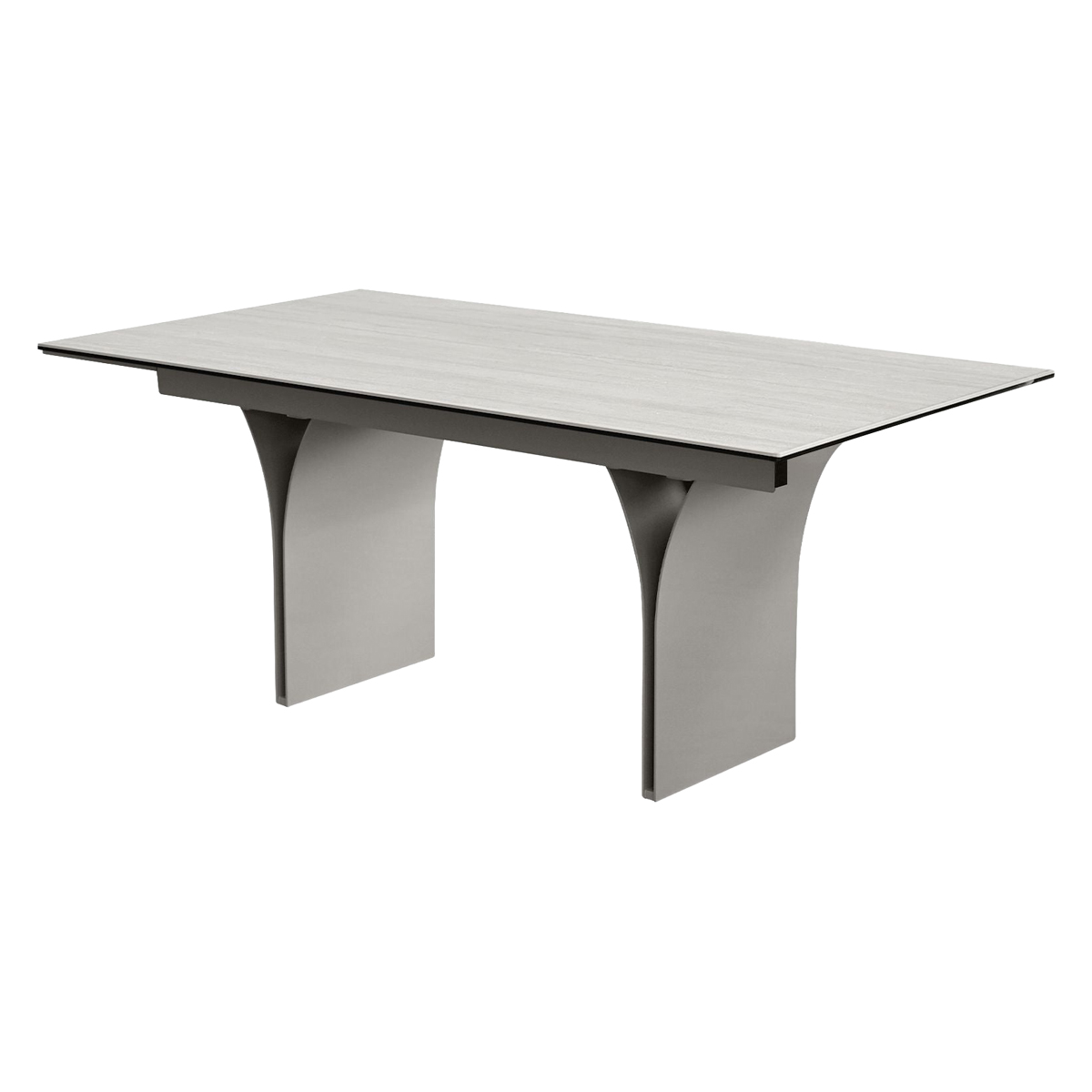 Mobital - Camber Dining Table in Bianco Bocciardato Travertine