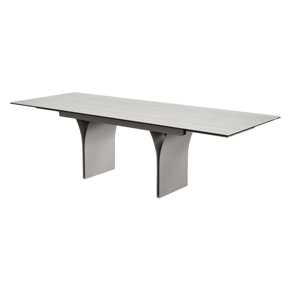 Mobital - Camber Dining Table in Bianco Bocciardato Travertine