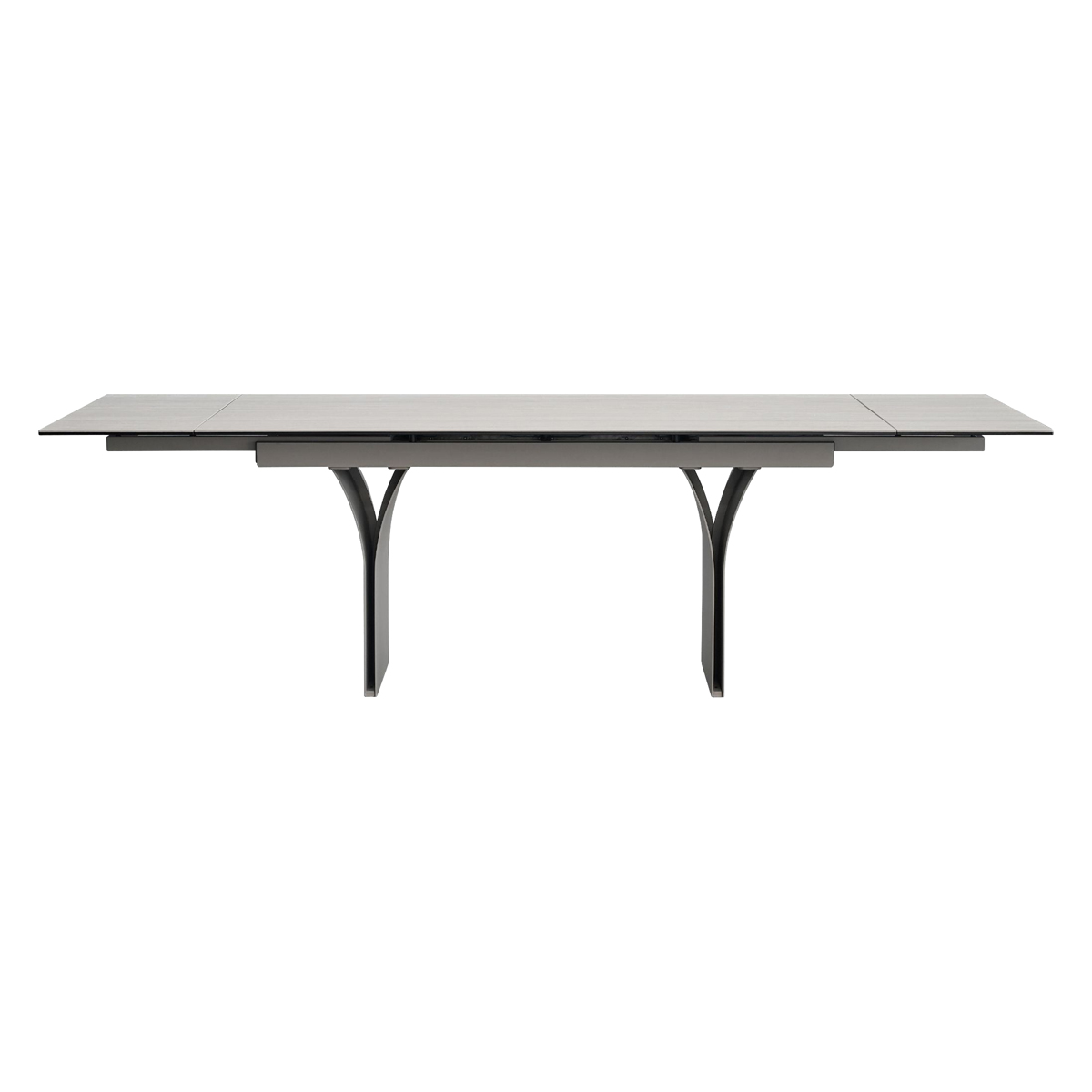 Mobital - Camber Dining Table in Bianco Bocciardato Travertine