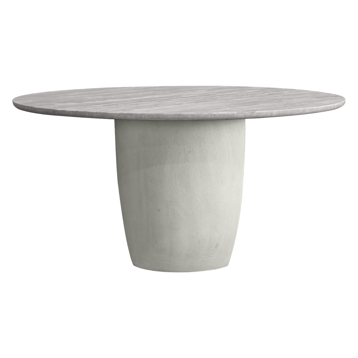 Mobital - Erden Dining Table in Silver Gray Travertine