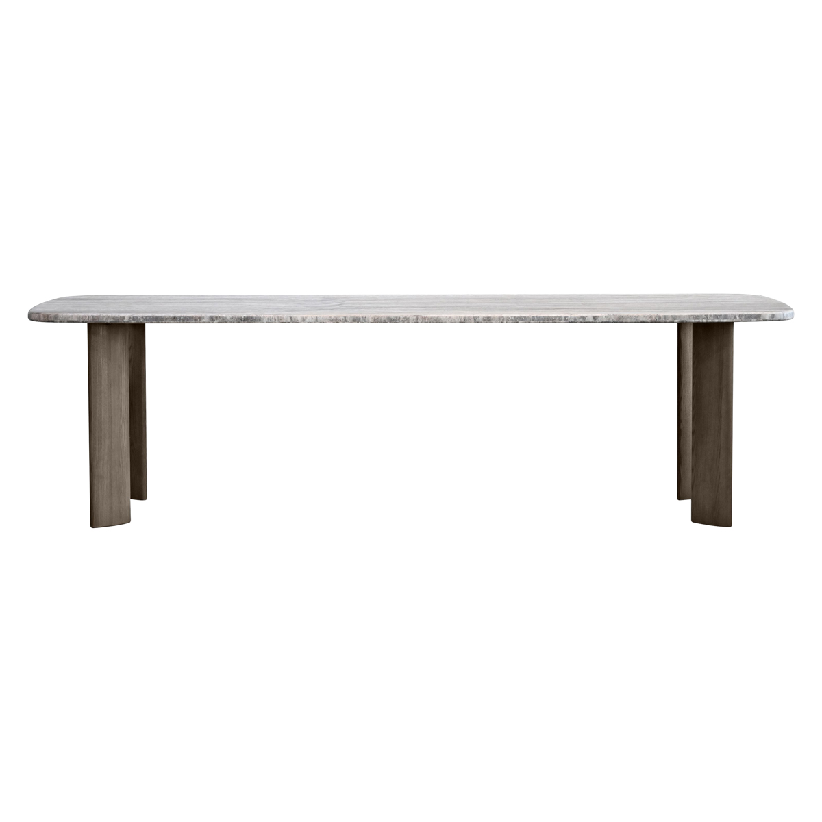 Mobital - Shoku Dining Table in Silver Gray Travertine