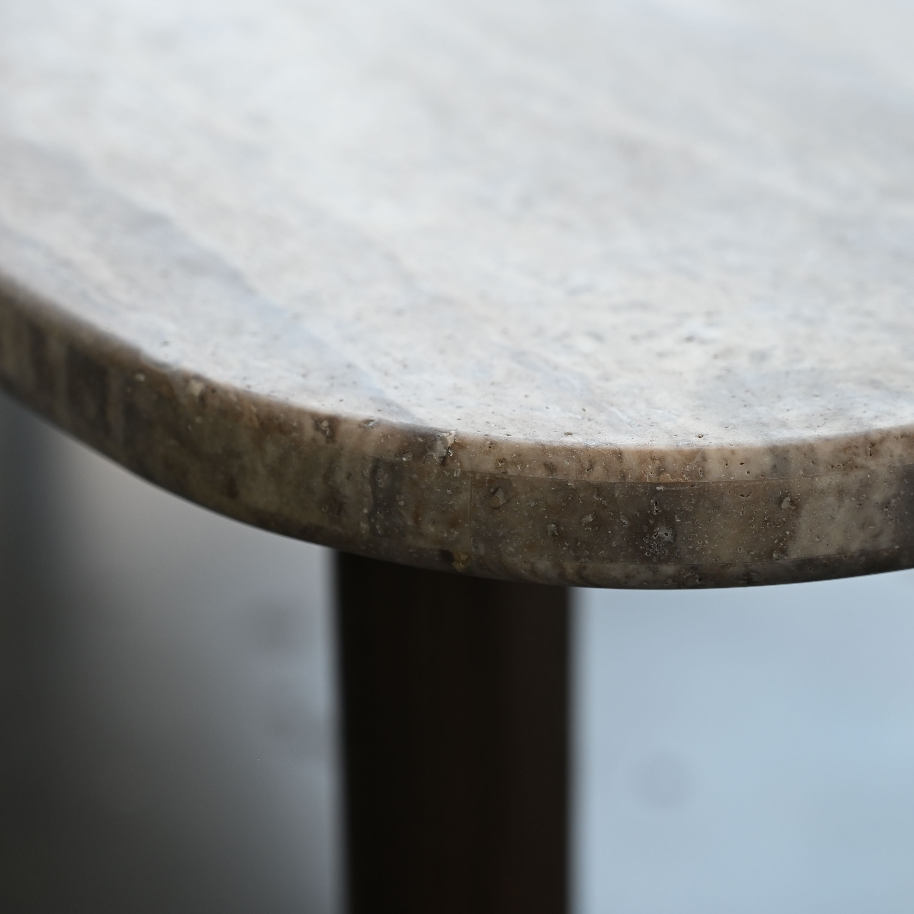 Mobital - Shoku Dining Table in Silver Gray Travertine