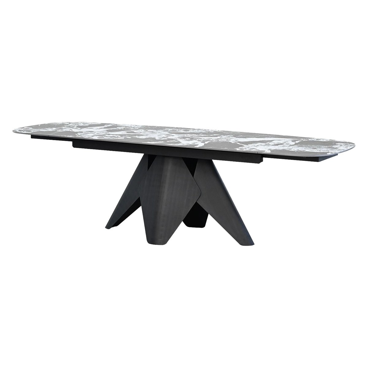 Mobital - Taji Double Extension Dining Table in Tourmaline Black
