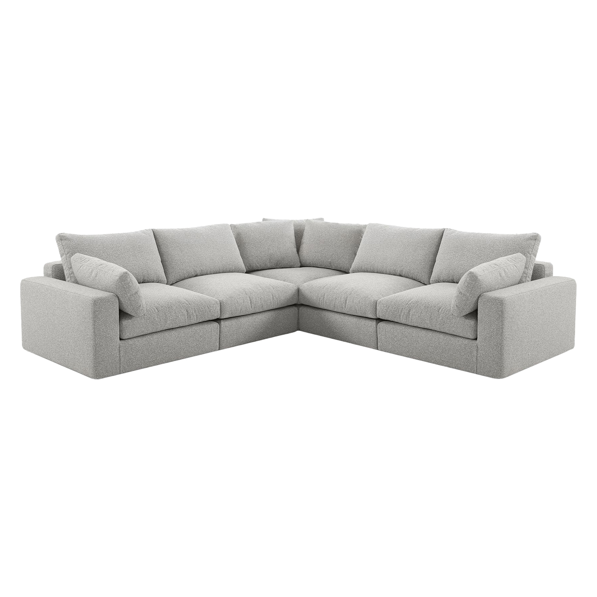Mobital - Onza Sectional 5-Piece in Oat Tweed
