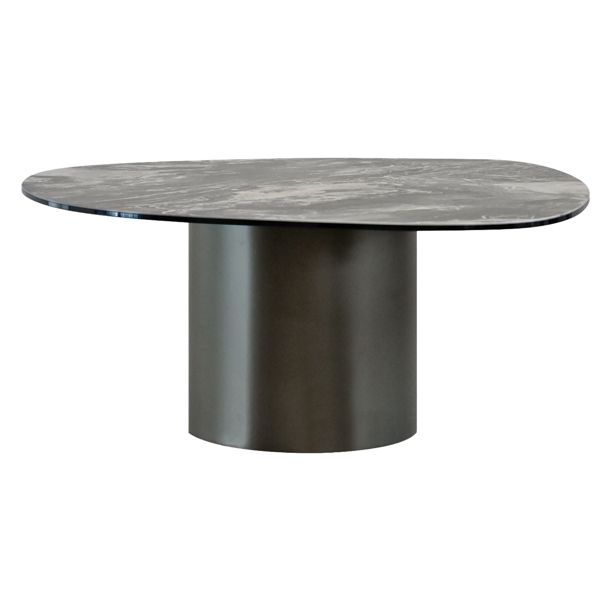 Mobital - Argon Coffee Table in Fantasia Marrone Metallo