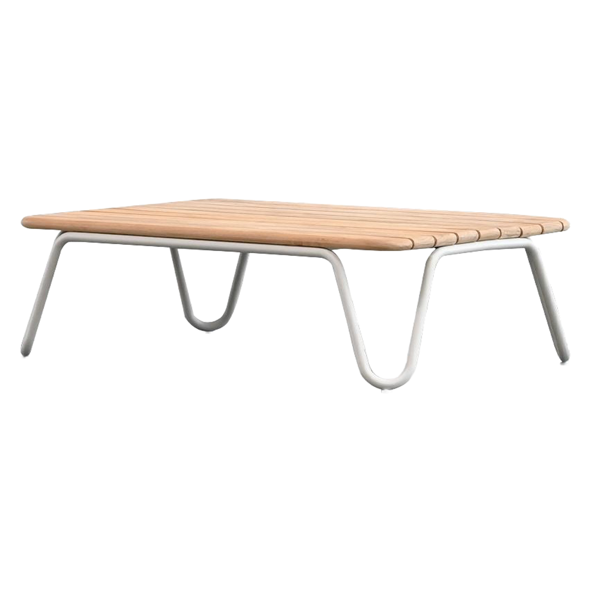 Mobital - Palm Low Rectangular Coffee Table in Teak Top