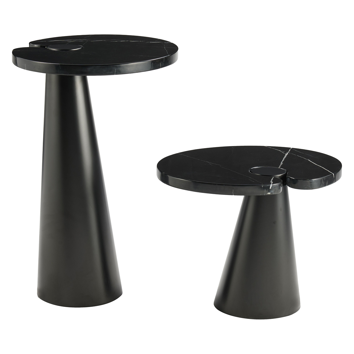 Mobital - Acyl End Table in Low Polished Marquina Black
