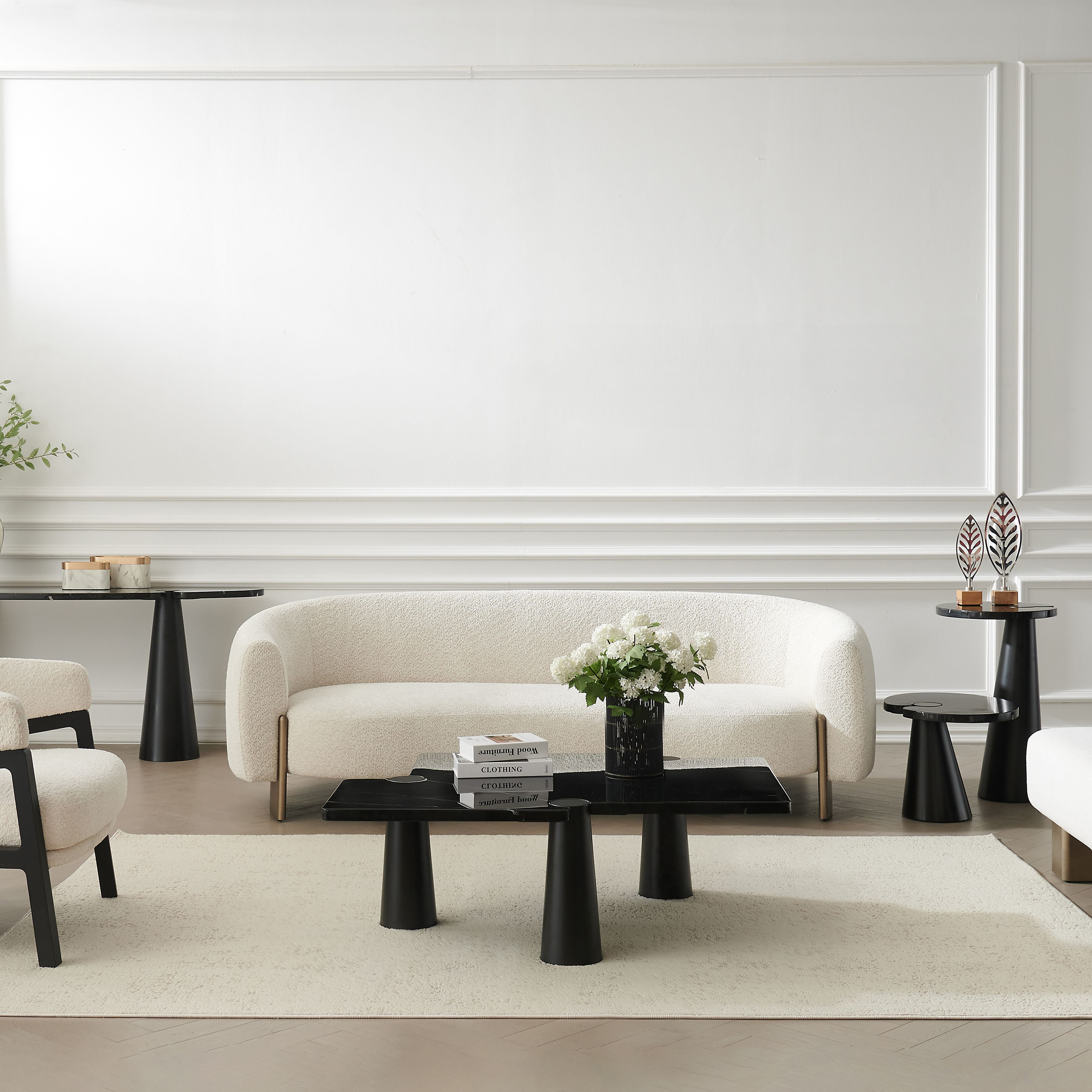 Mobital - Acyl End Table in Low Polished Marquina Black