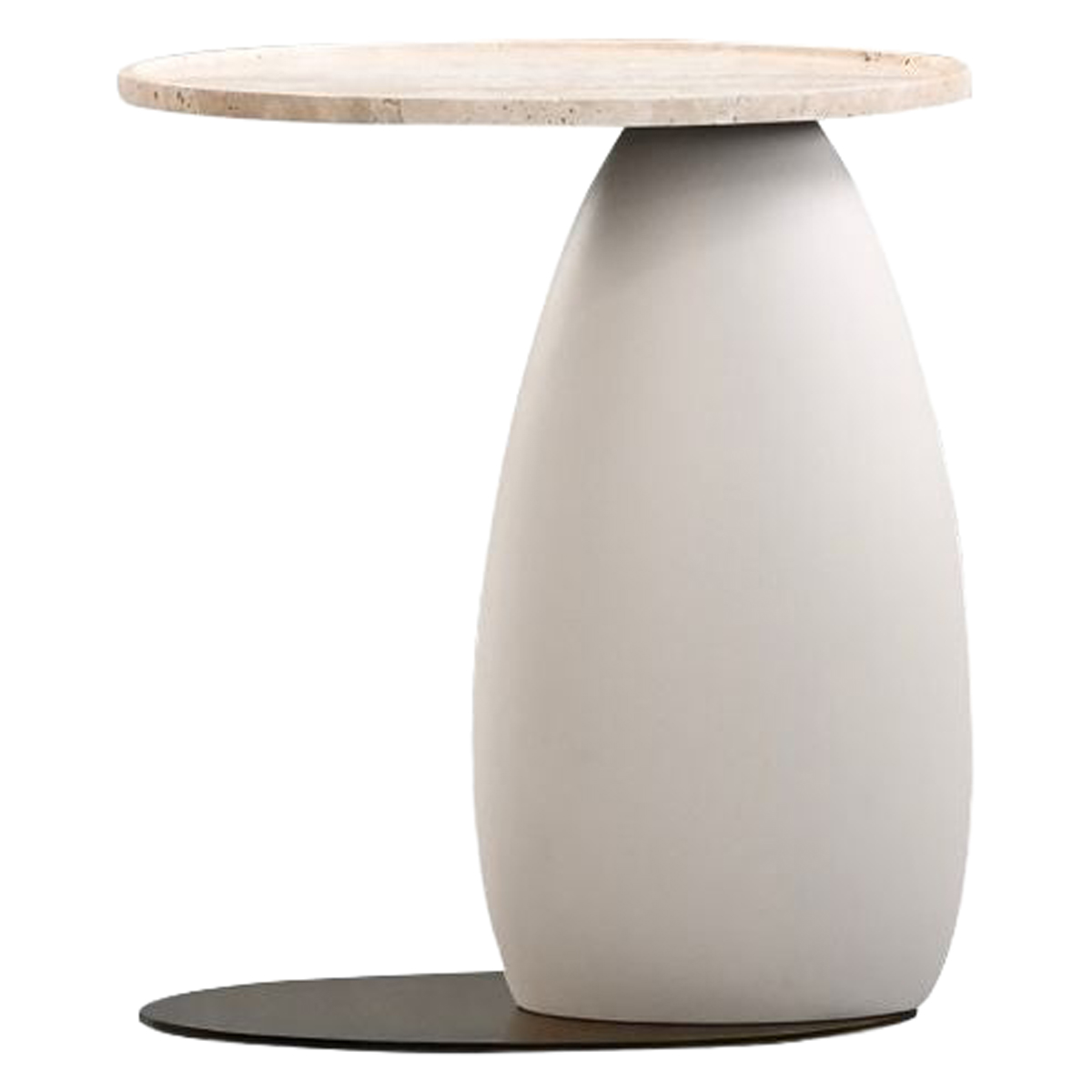 Mobital - Ollo End Table in Natural Travertine Top