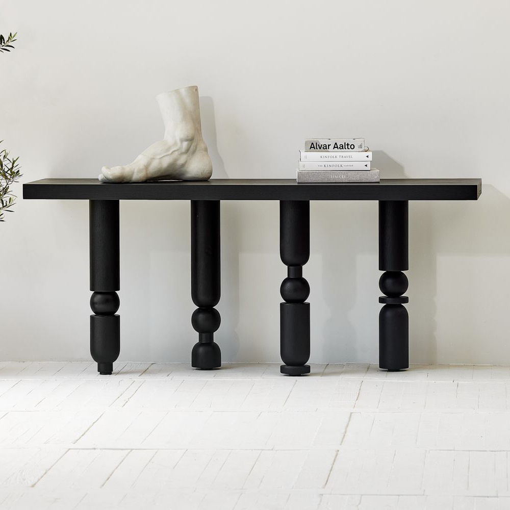 Mobital - Roto Console Table in Matte Black