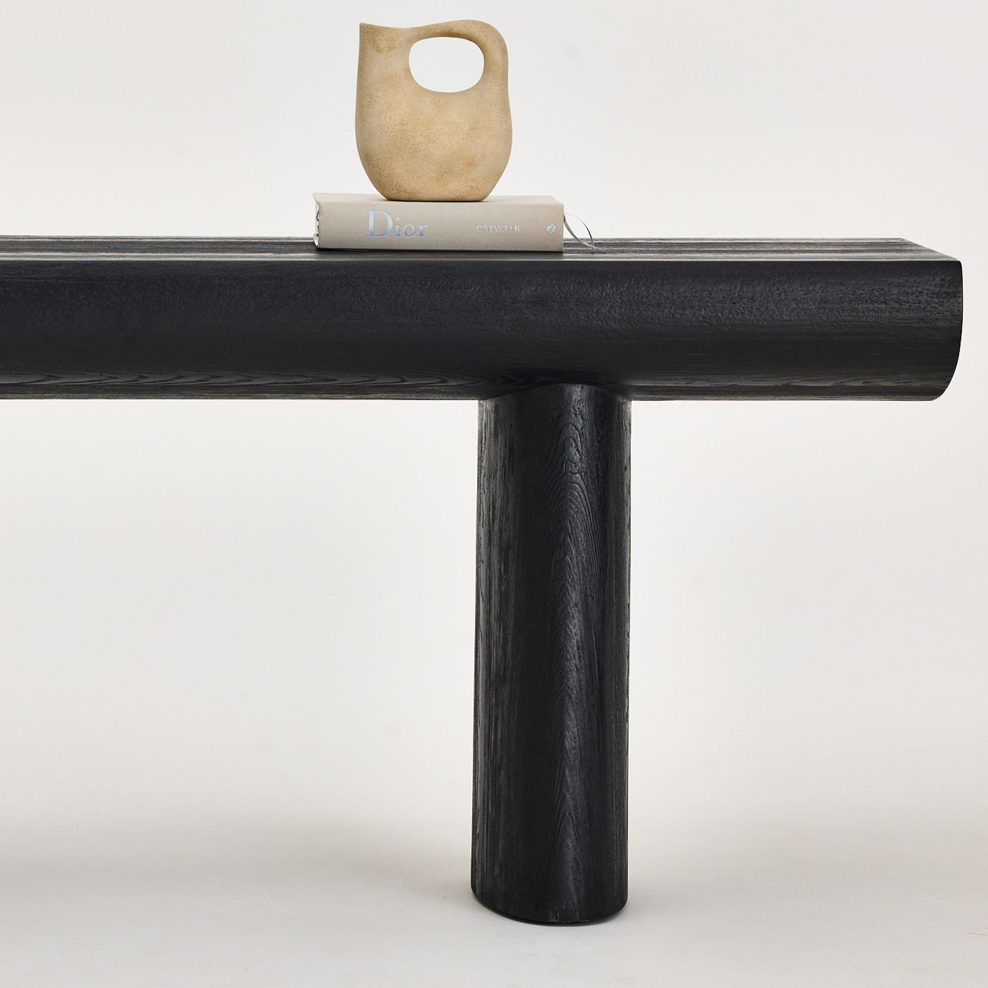Mobital - Tundra Console Table in Sandblasted Matte Black Pine