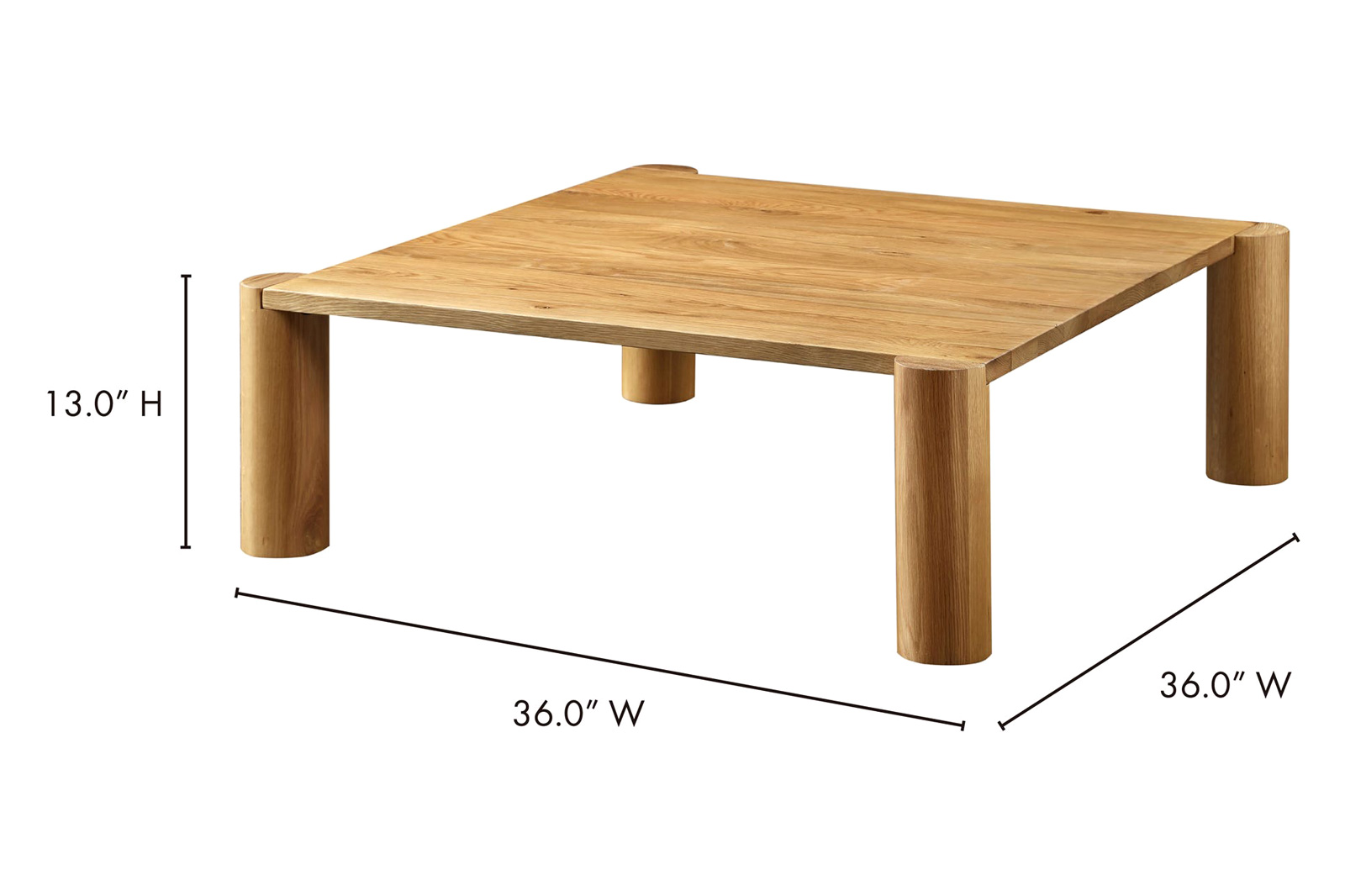 Moe's Post Coffee Table - White