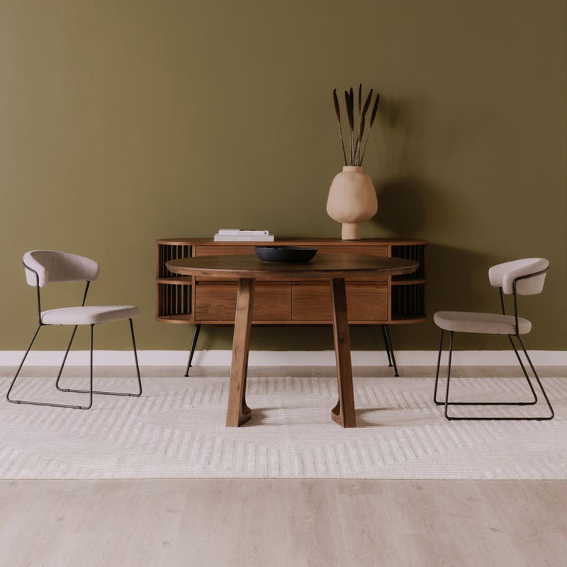 Moe's Silas Round Dining Table - Walnut