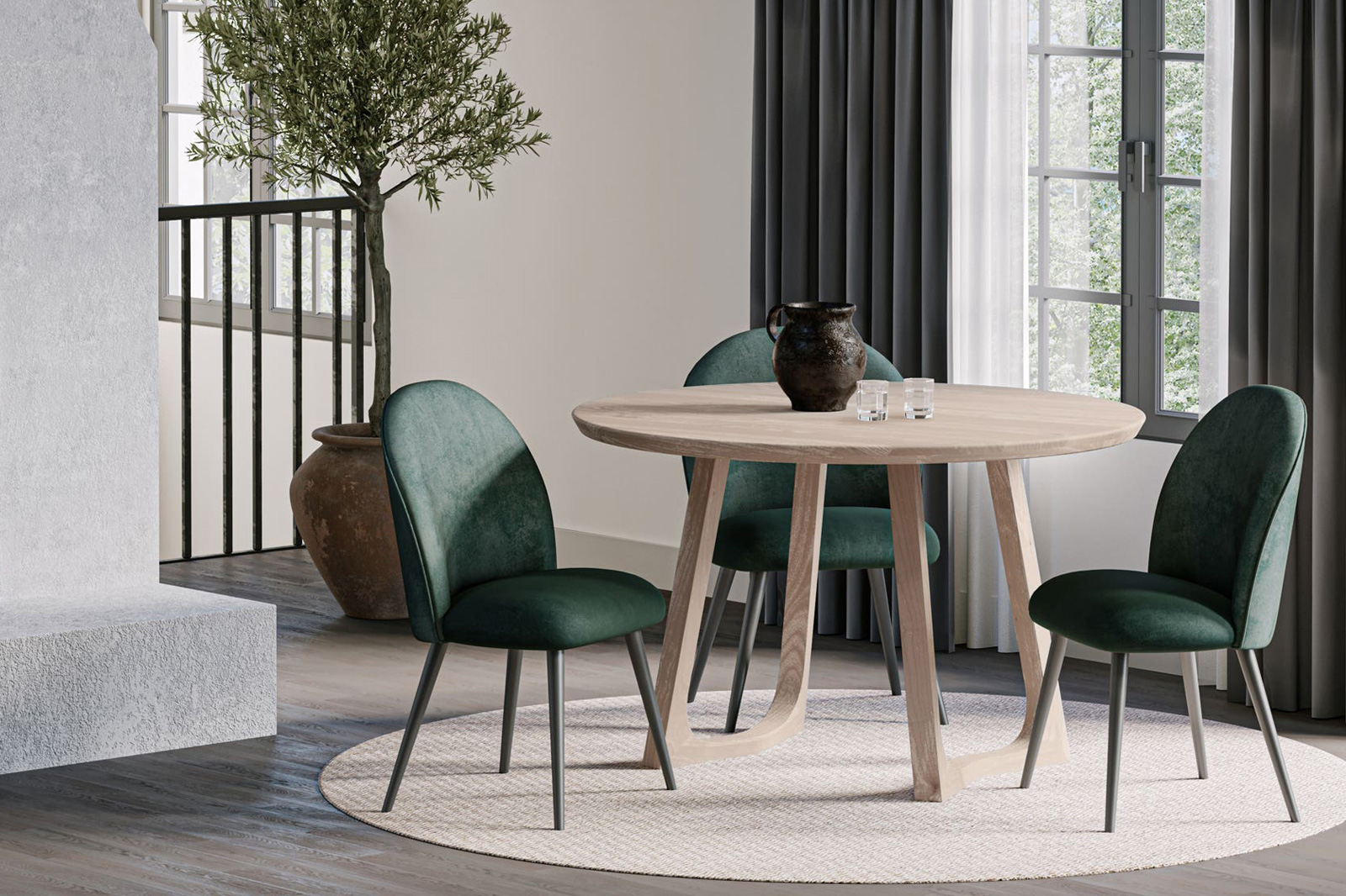 Moe's Silas Round Dining Table - White