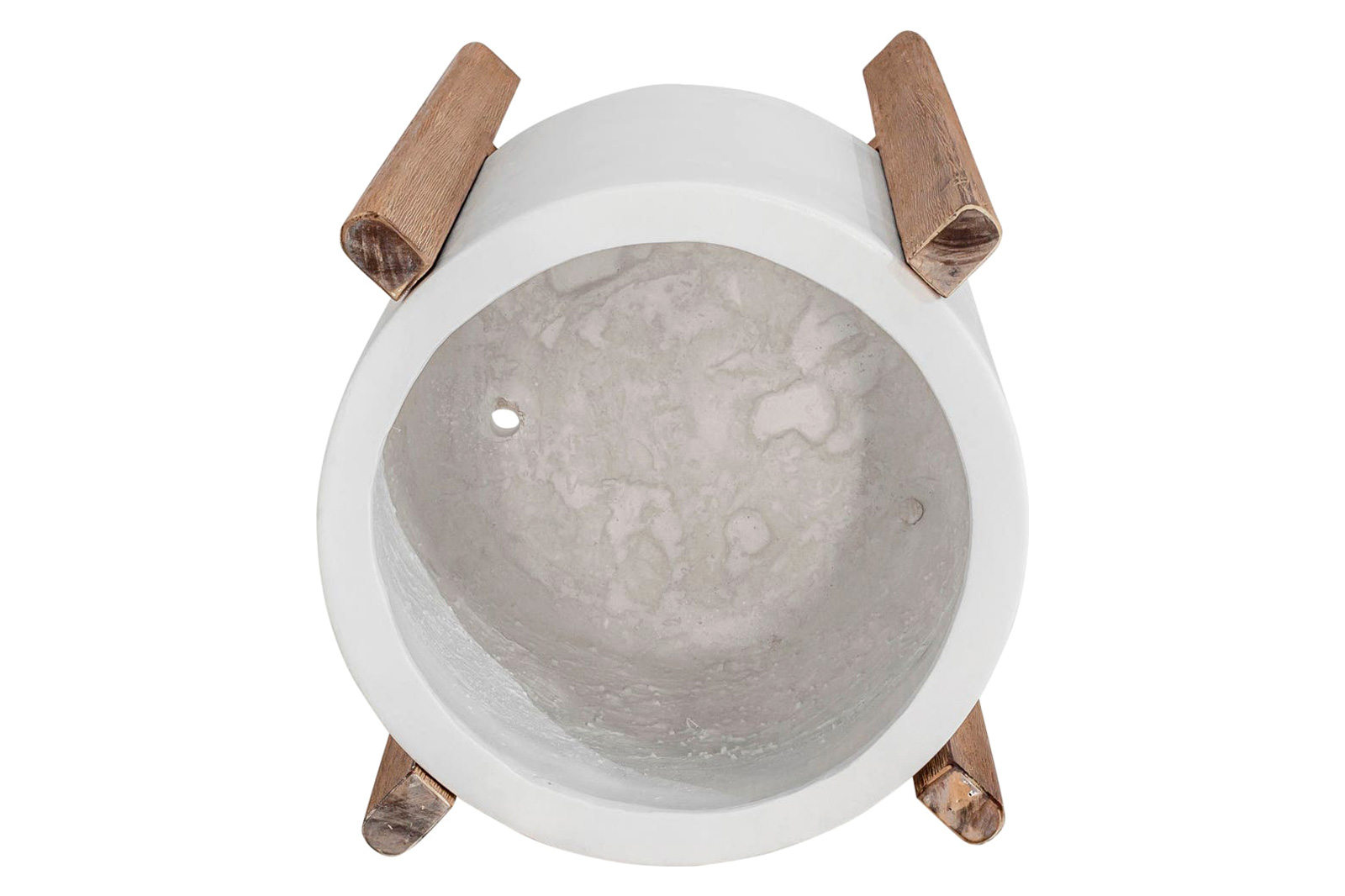 Moe's Everest Round Planter - White, Tall