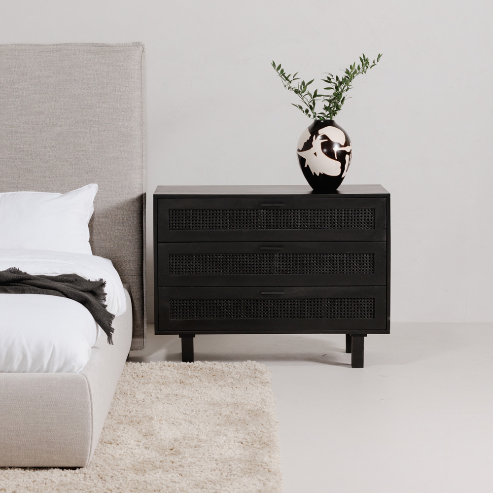 Moe's Ashton 3 Drawer Chest - Black