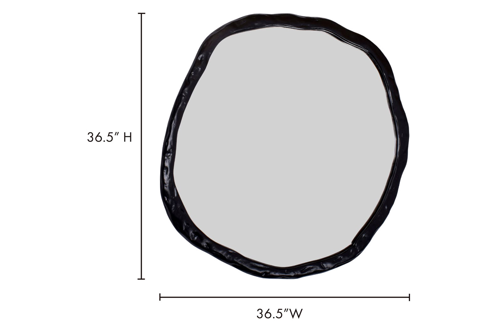 Moe's Foundry Round Mirror - Black, Large