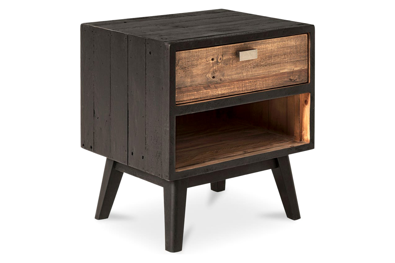 Moe's Nova Rustic 1 Drawer Nightstand - Black