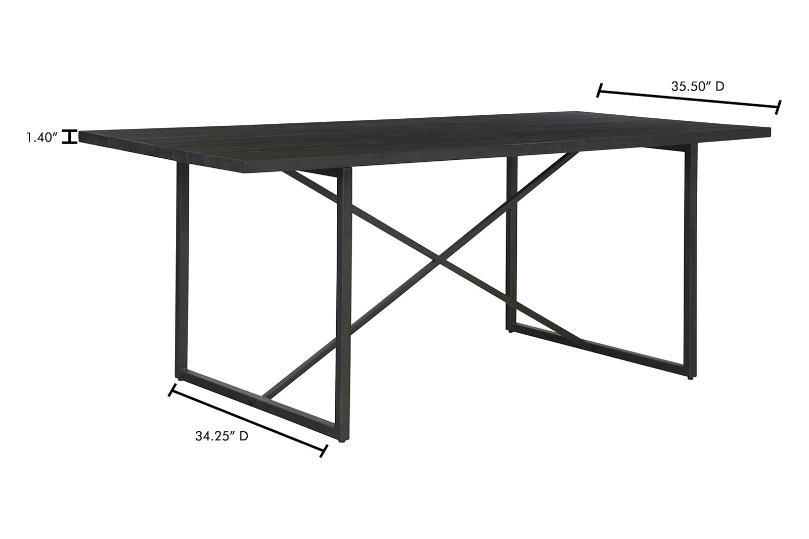 Moe's Sierra Dining Table - Black