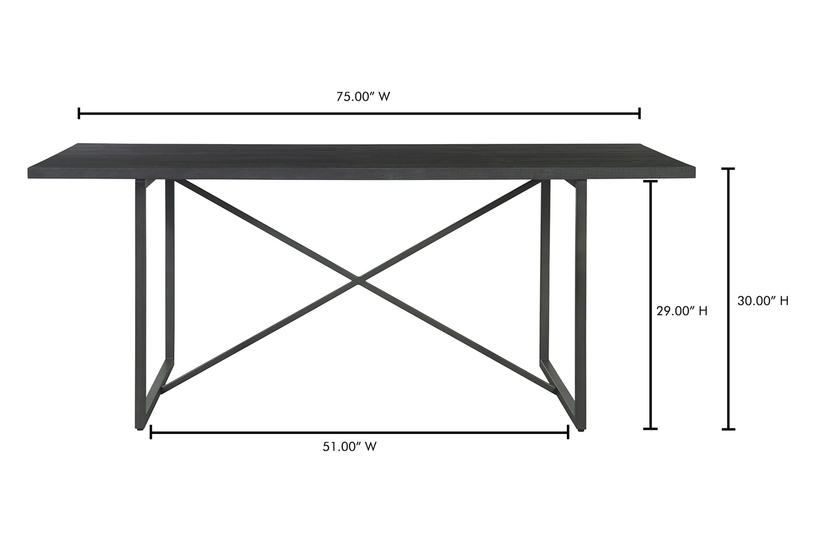 Moe's Sierra Dining Table - Black