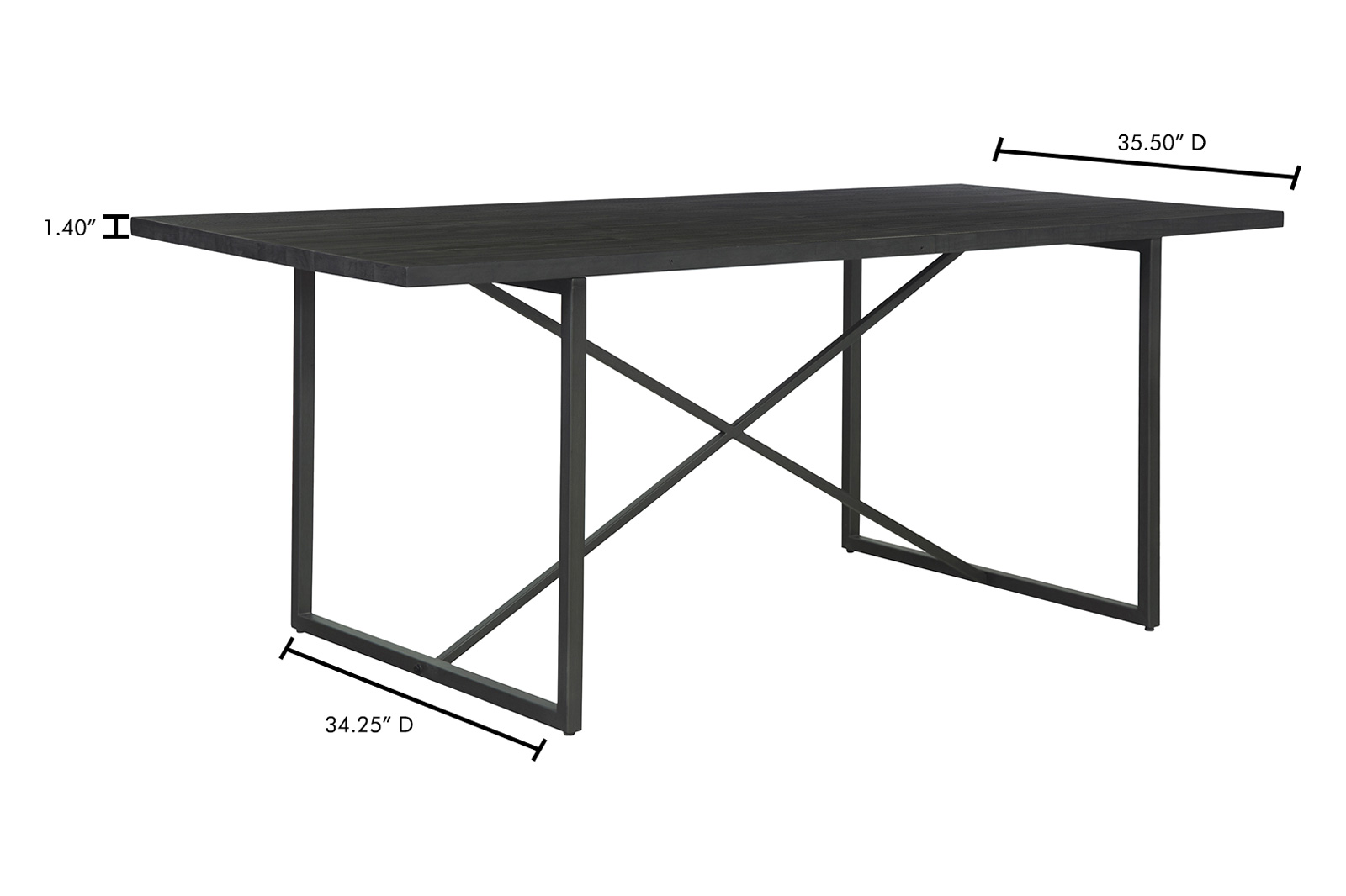 Moe's Sierra Dining Table - Black
