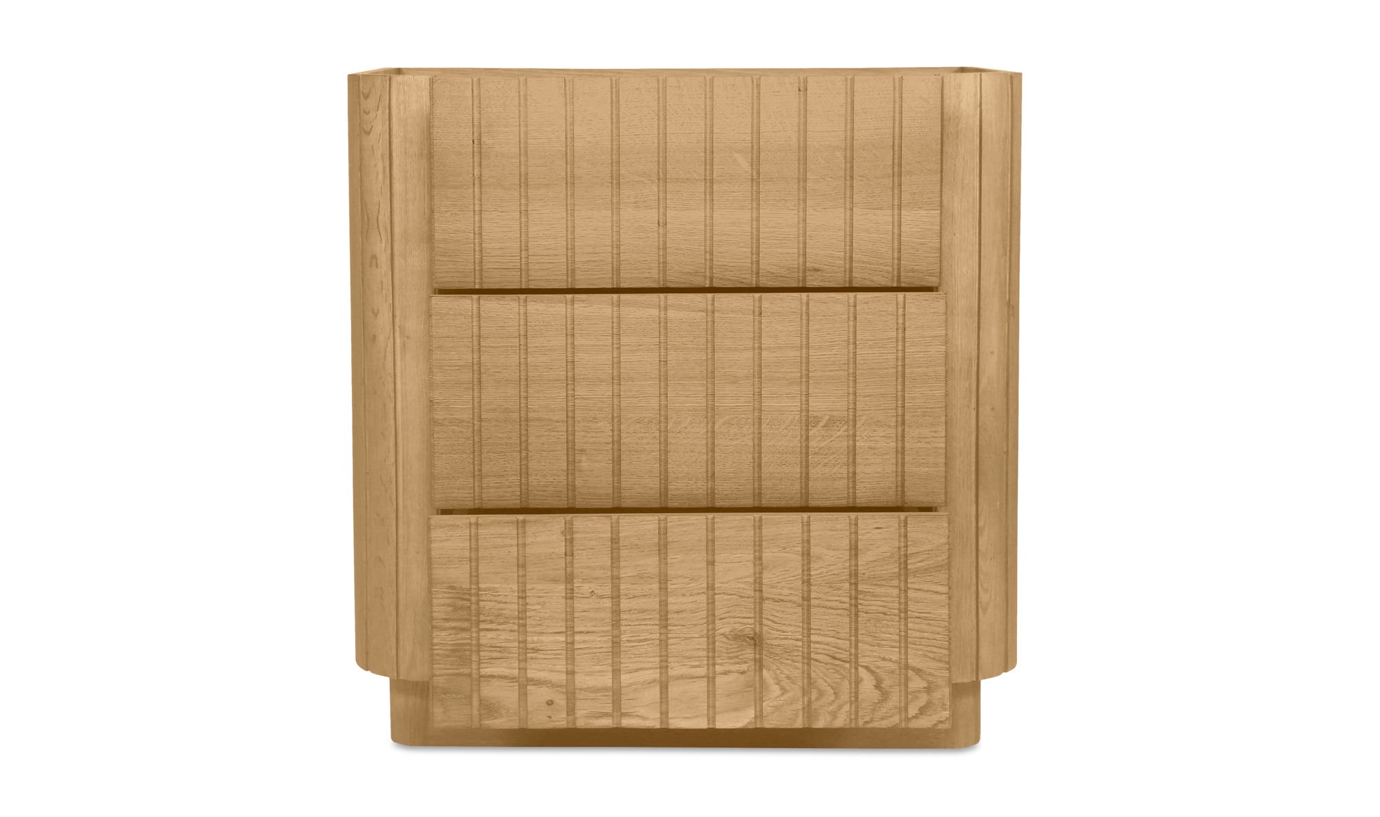 Moe's Povera Contemporary 3-Drawer Nightstand - Oak