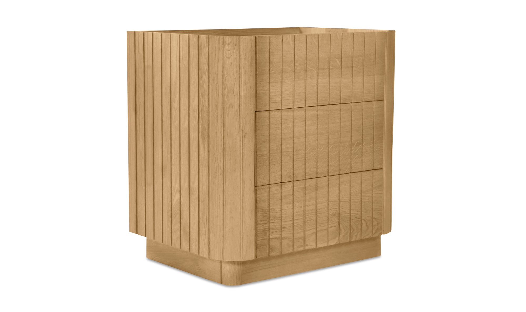 Moe's Povera Contemporary 3-Drawer Nightstand - Oak