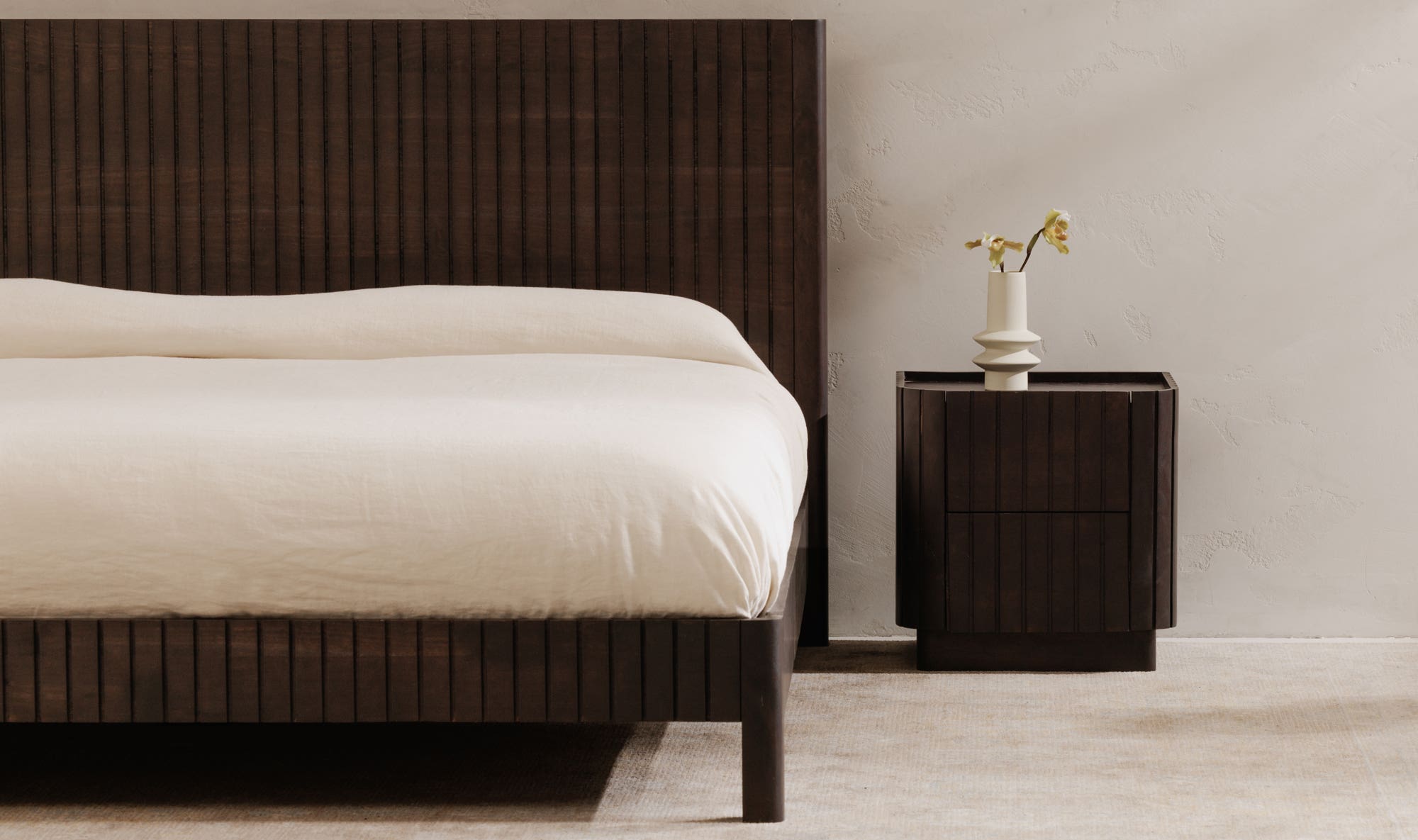 Moe's Povera Contemporary 2-Drawer Nightstand - Black