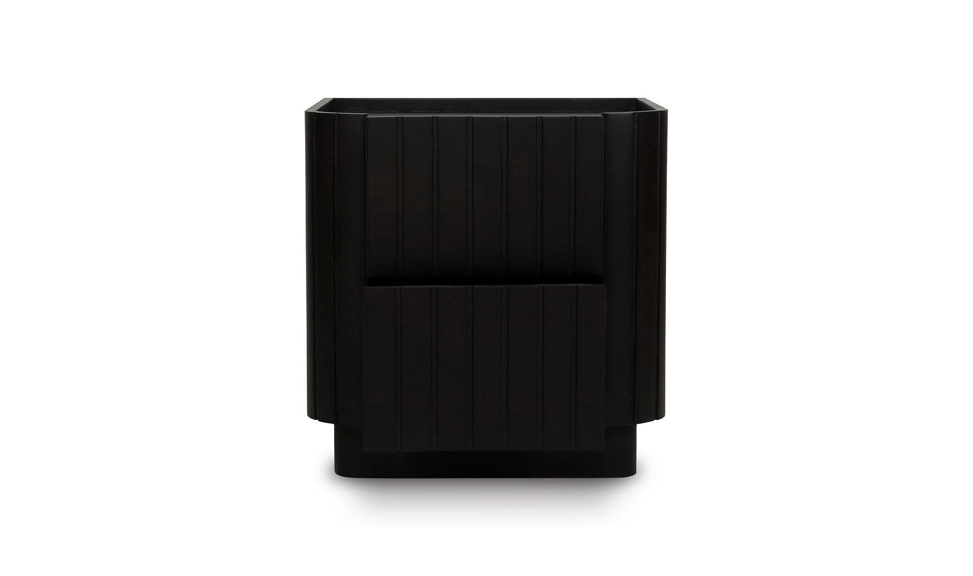 Moe's Povera Contemporary 2-Drawer Nightstand - Black