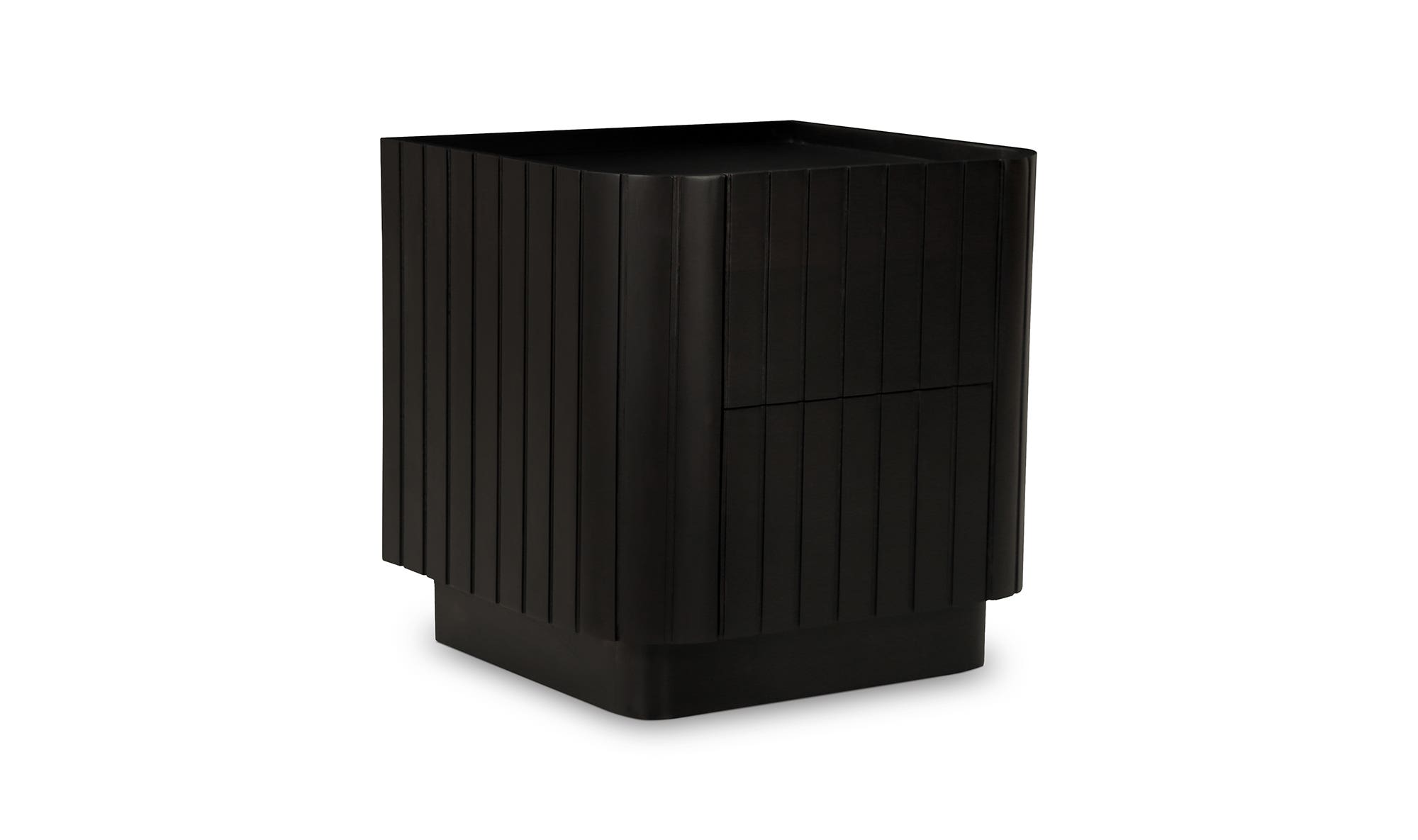 Moe's Povera Contemporary 2-Drawer Nightstand - Black