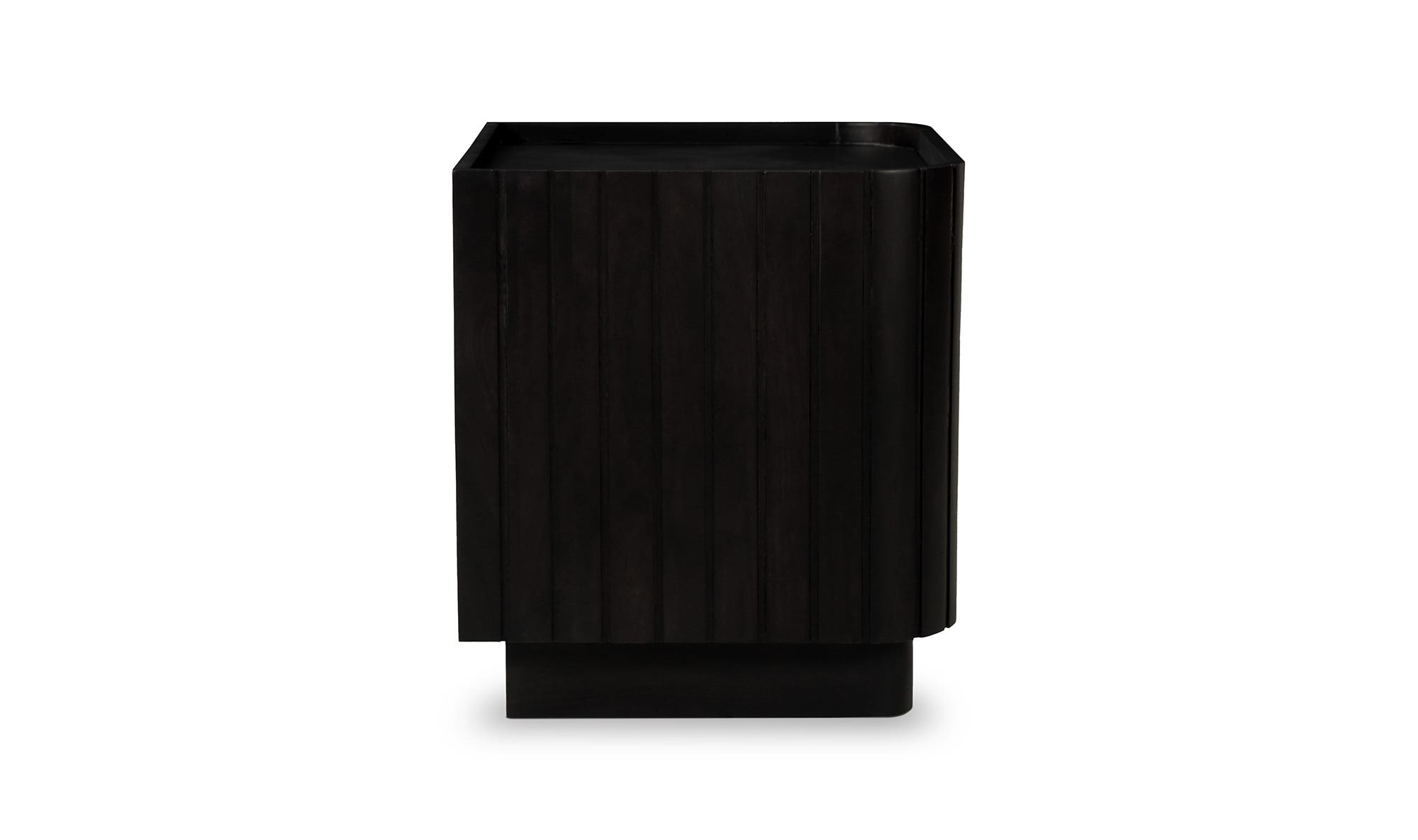 Moe's Povera Contemporary 2-Drawer Nightstand - Black