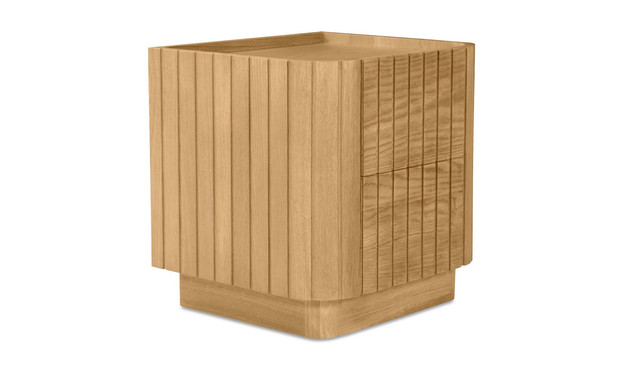 Moe's Povera Contemporary 2-Drawer Nightstand - Oak